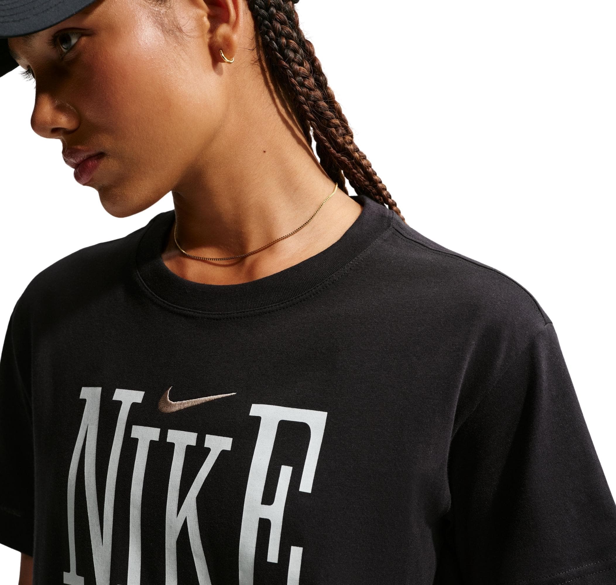 Nike Nike W Nsw Clsc Bf Oc Inconnect Tee Kadın T-Shirt Siyah - 5