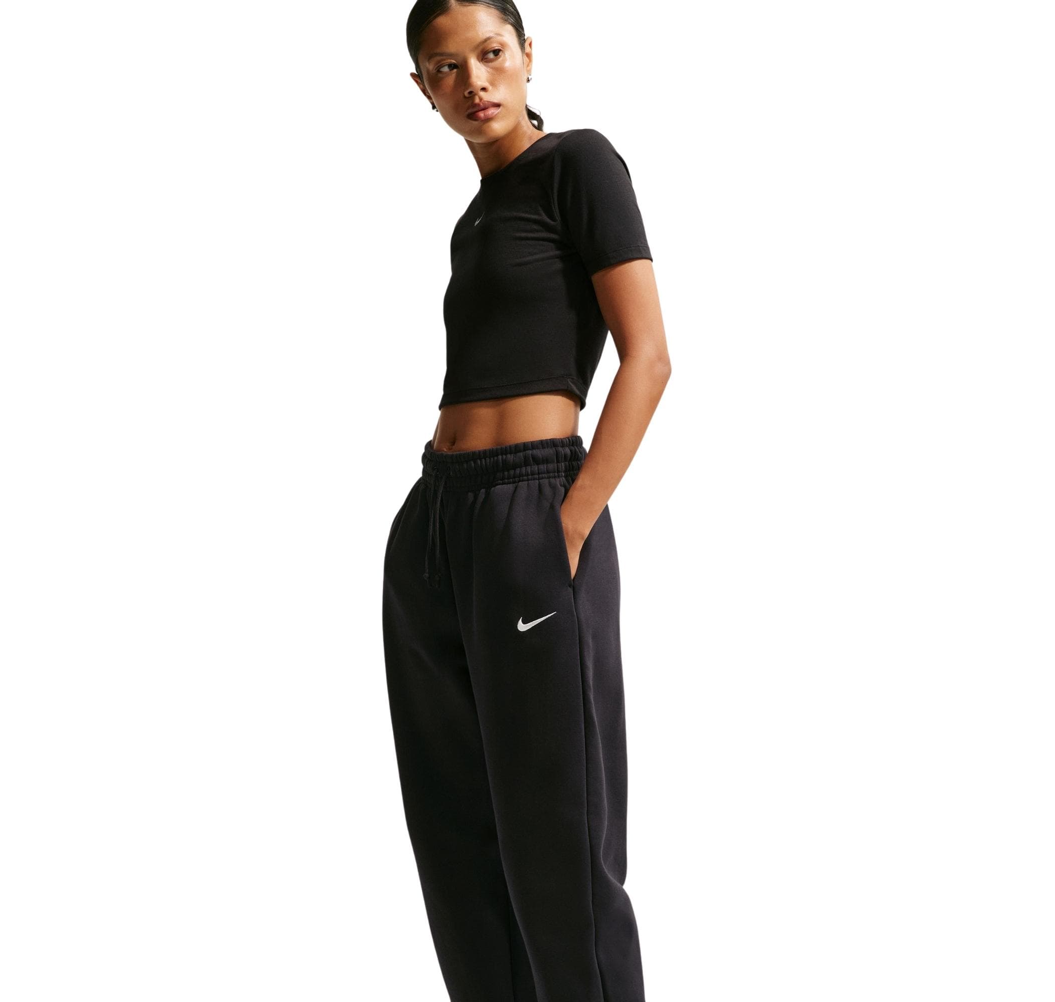 Nike Nike W Nsw Phnx Flc Hr Os Pant 2 Kadın Eşofman Altı Siyah - 5
