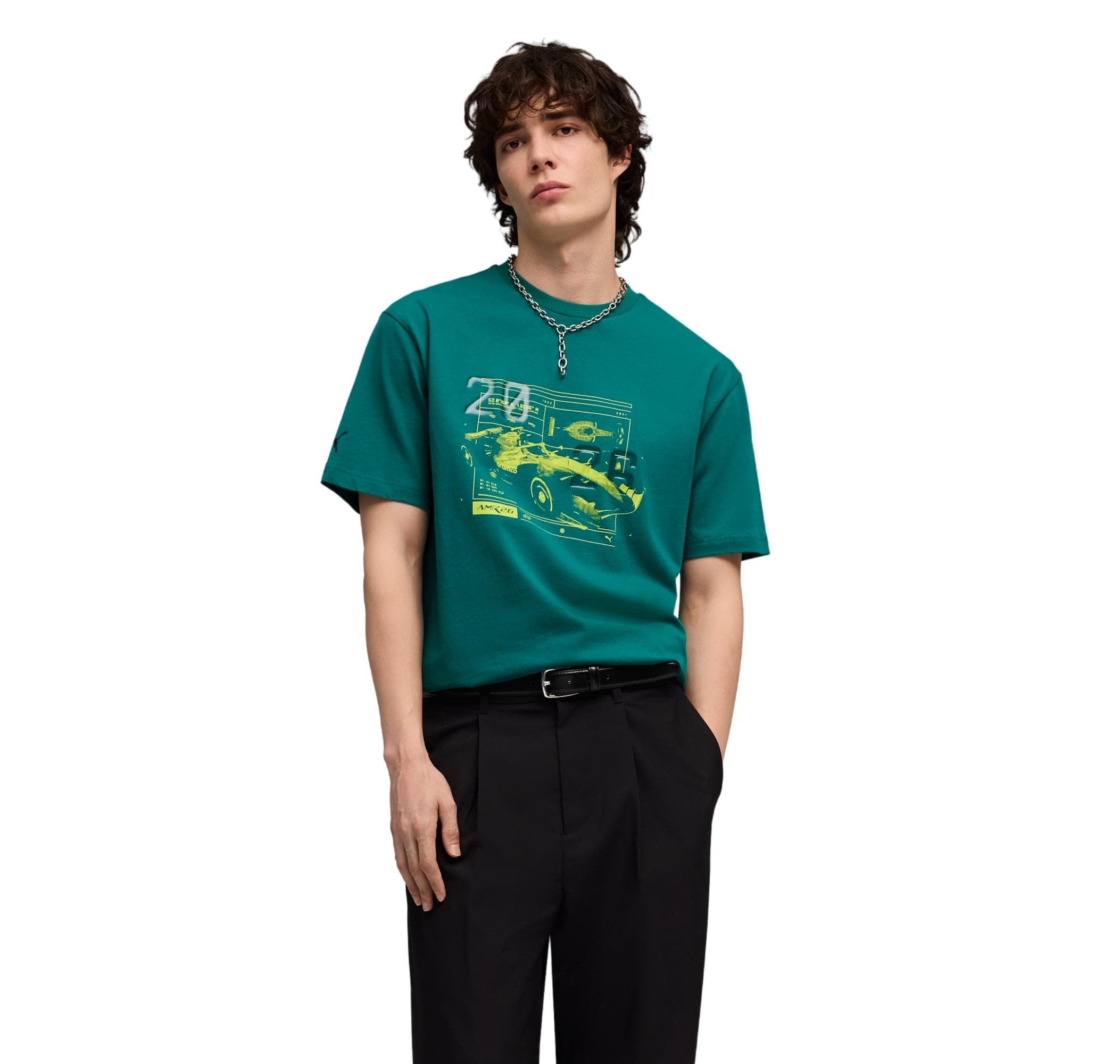 Puma Puma X Aston Martın Aramco F1® Team Graphic Tee 1 Erkek T-Shirt Yeşil - 2