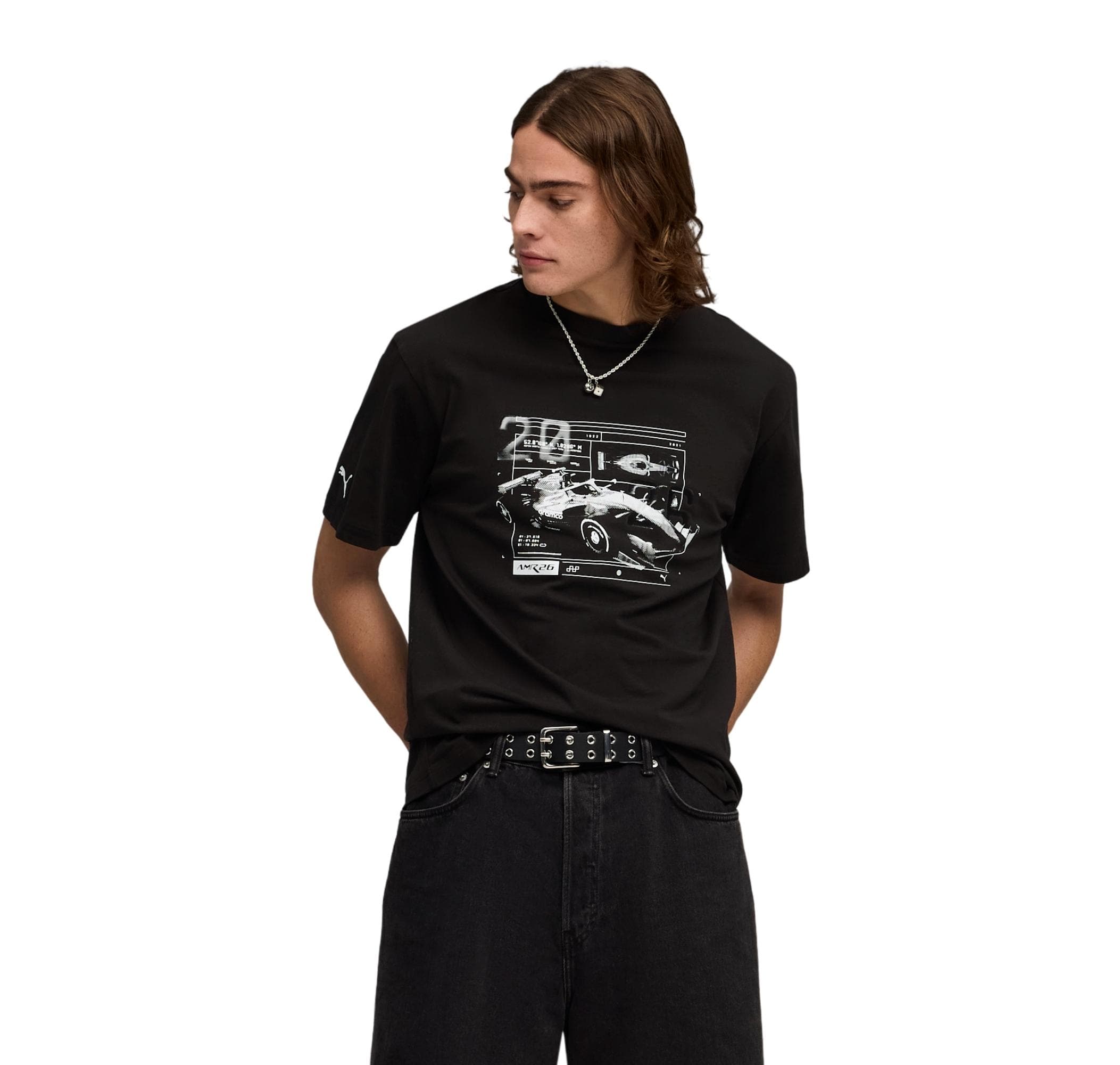 Puma Puma X Aston Martın Aramco F1® Team Graphic Tee 1 Erkek T-Shirt Siyah - 2