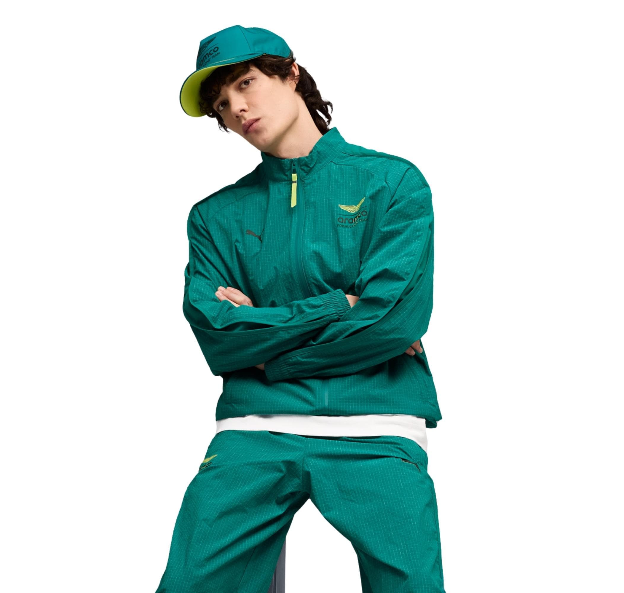 Puma Puma X Aston Martın Aramco F1® Team T7 Oversized Jacket Erkek Ceket Yeşil - 2