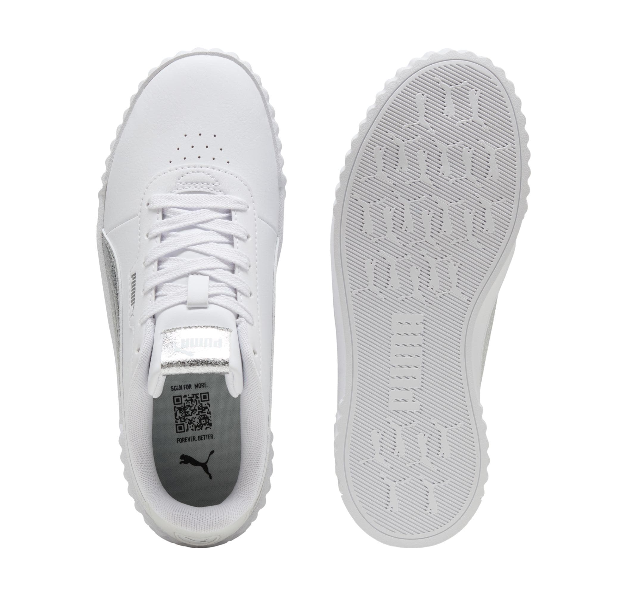 Puma Puma Carina 3.0 Metallic Whisper Kadın Spor Ayakkabı Beyaz - 6