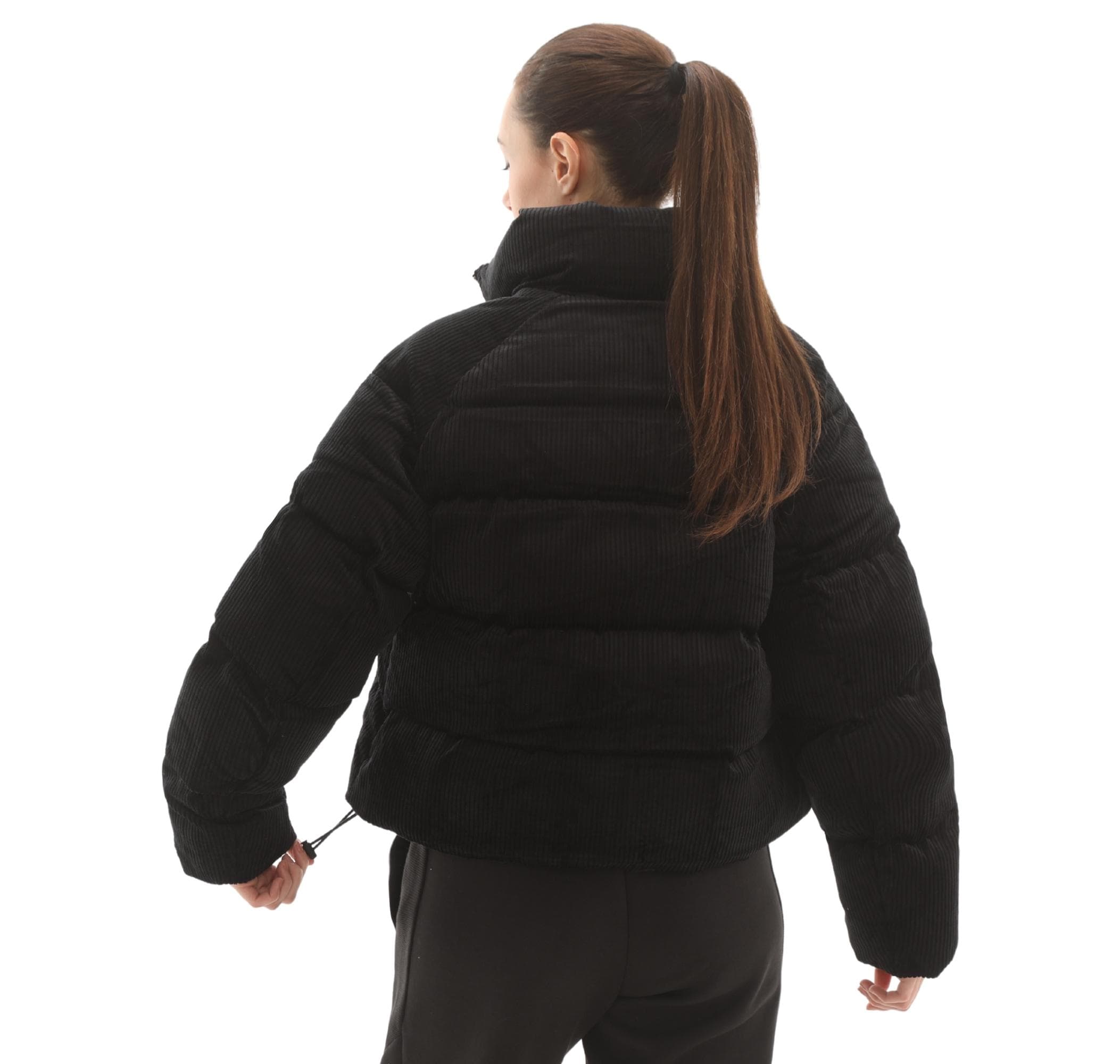 Puma Puma Corduroy Puffer Jacket Kadın Mont Siyah - 4