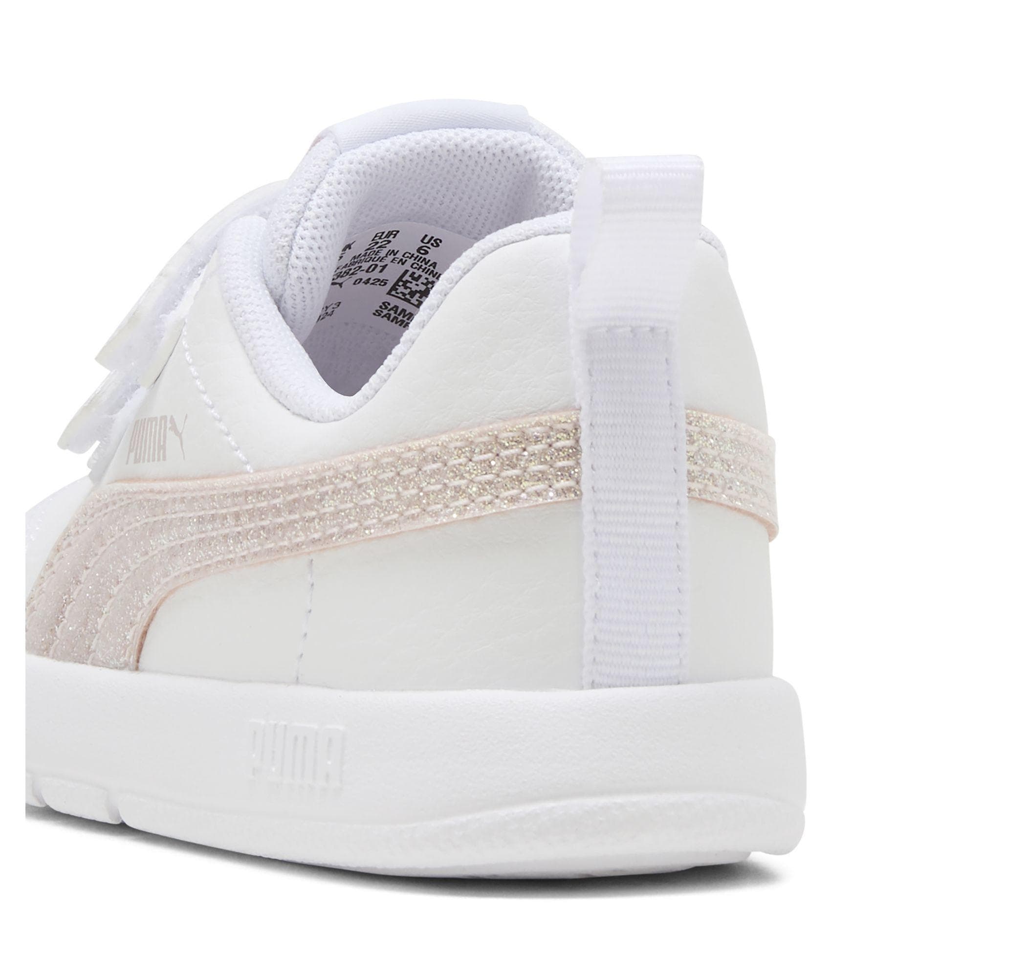 Puma Puma Courtflex V3 Glitz V Inf Bebek Spor Ayakkabı Beyaz - 5