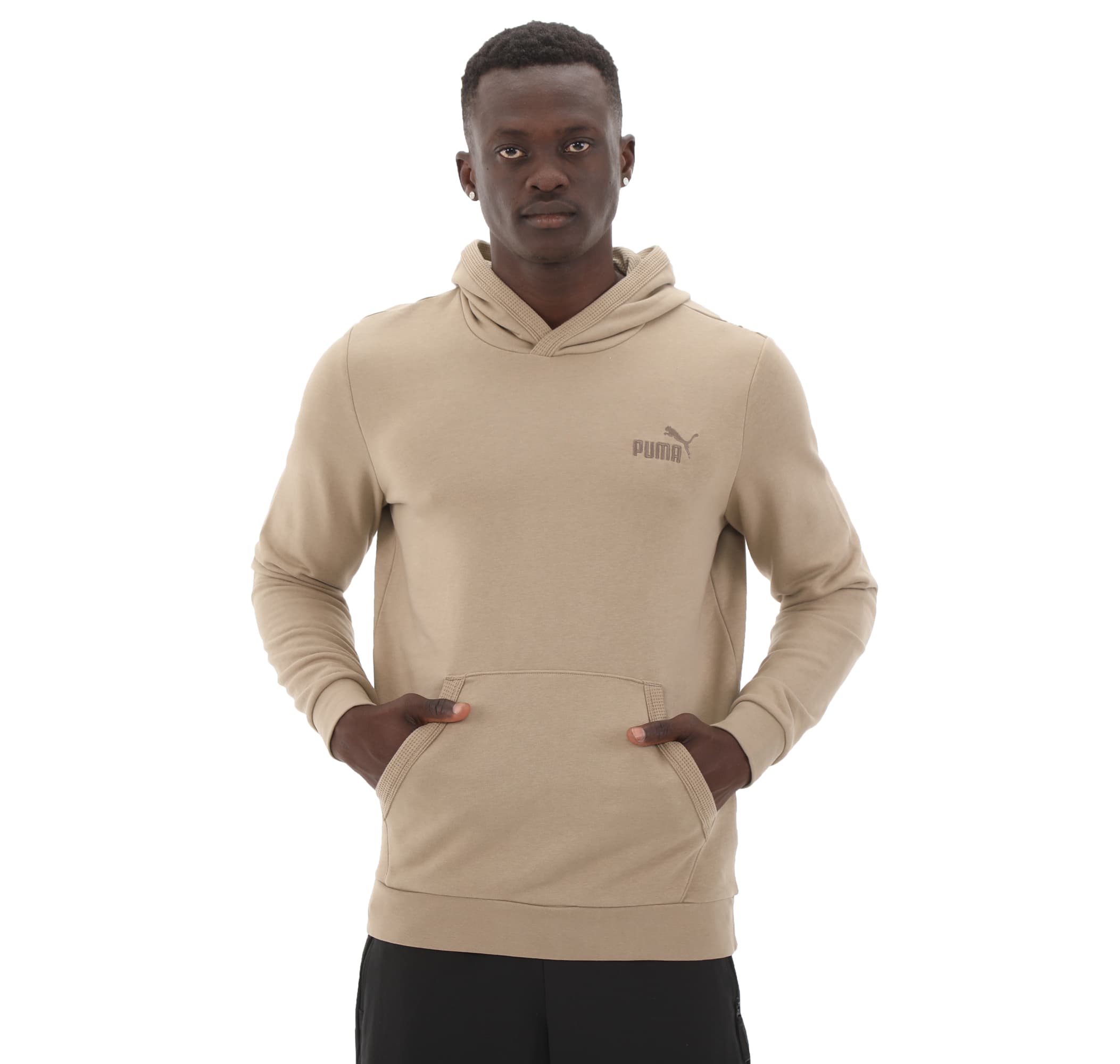 Puma Puma Ess Elevated Hoodie Erkek Sweatshirt Kahve