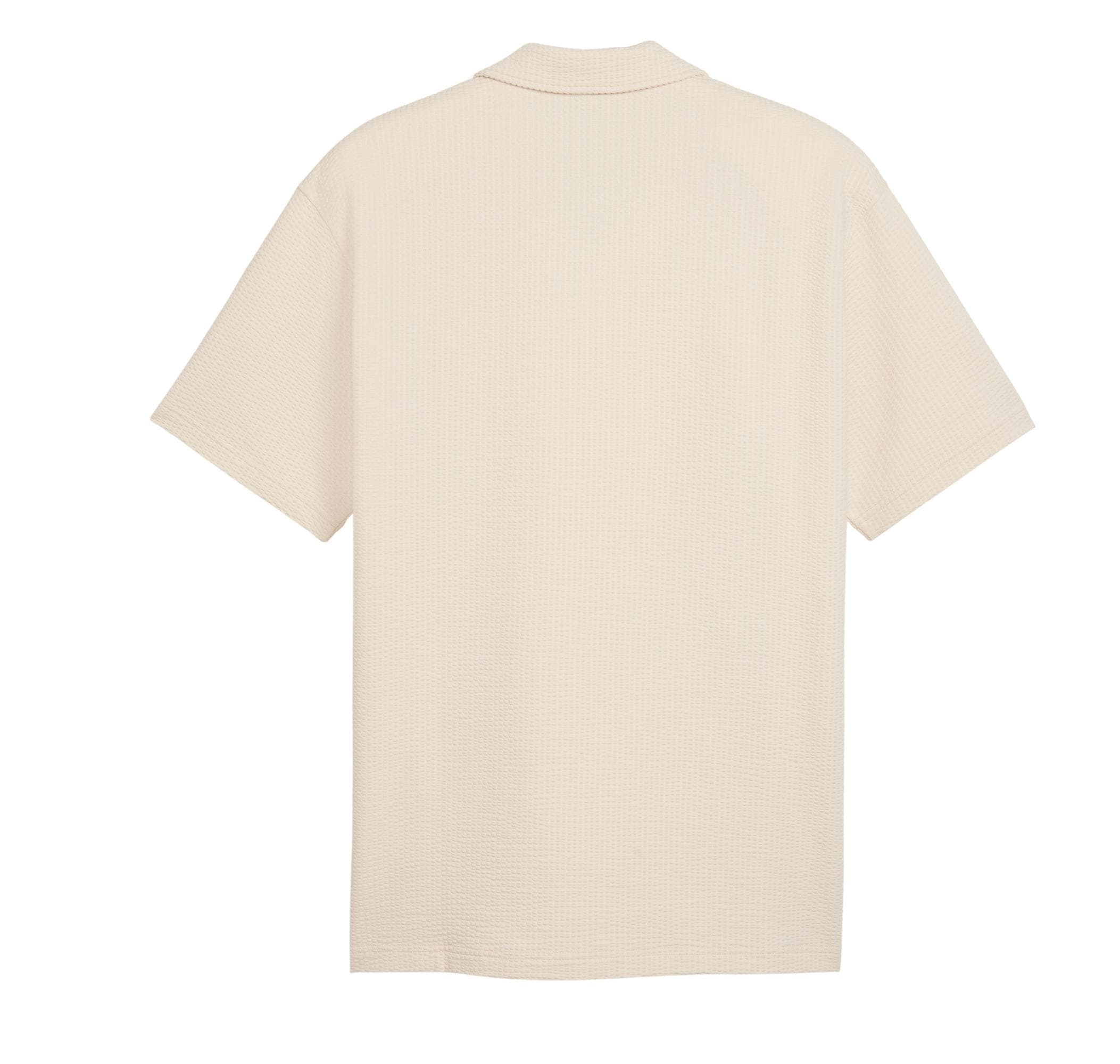 Puma Puma Ess Elevated Material Polo Erkek T-Shirt Krem - 4
