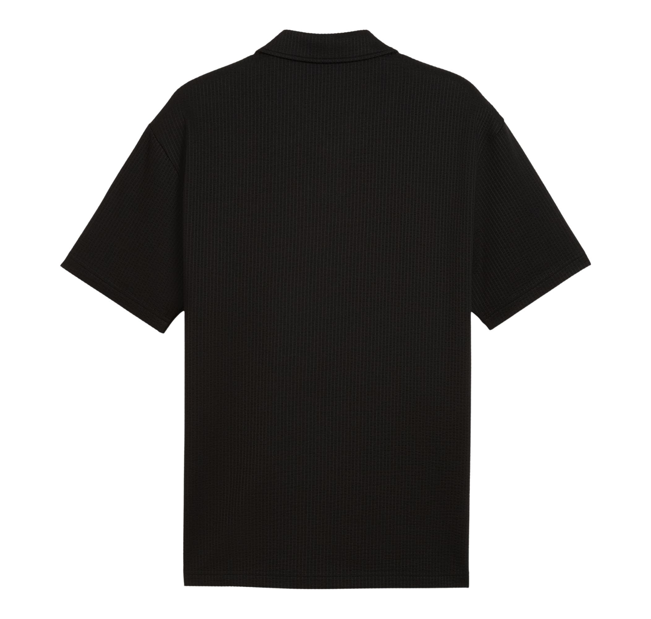 Puma Puma Ess Elevated Material Polo Erkek T-Shirt Siyah - 5