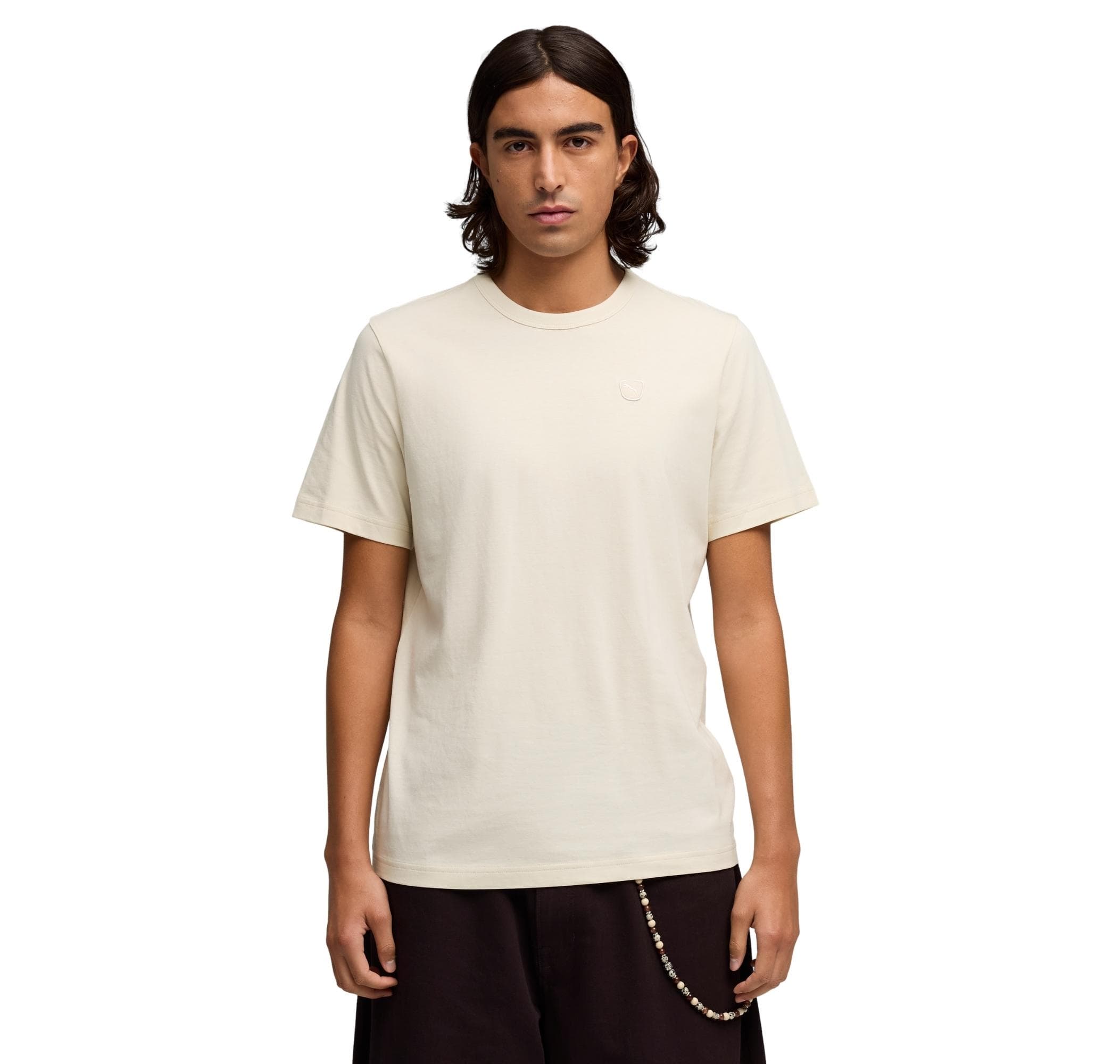 Puma Puma Ess Elevated Tee Tk M Erkek T-Shirt Krem - 3