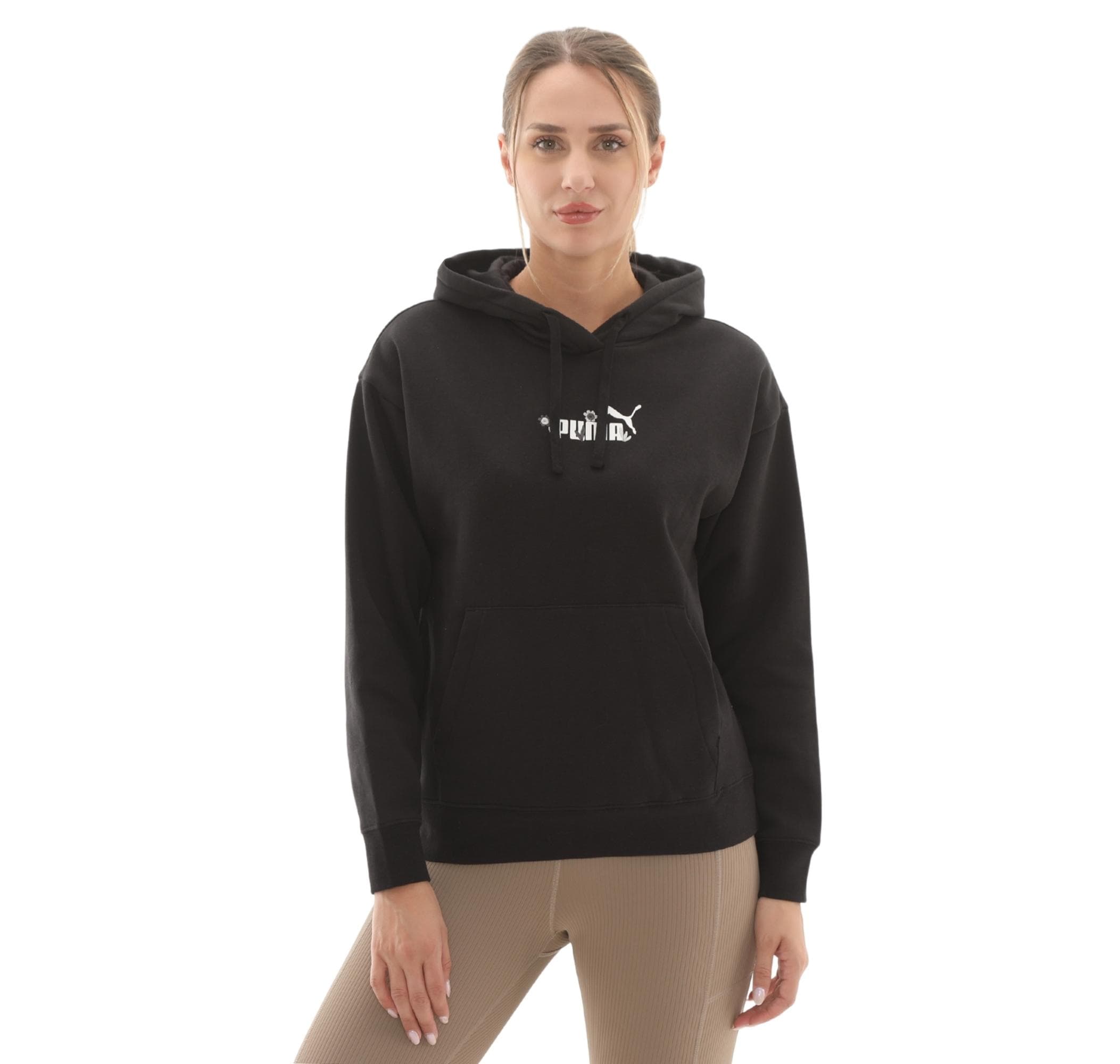 Puma Puma Ess Nature 2.0 Hoodie Kadın Sweatshirt Siyah
