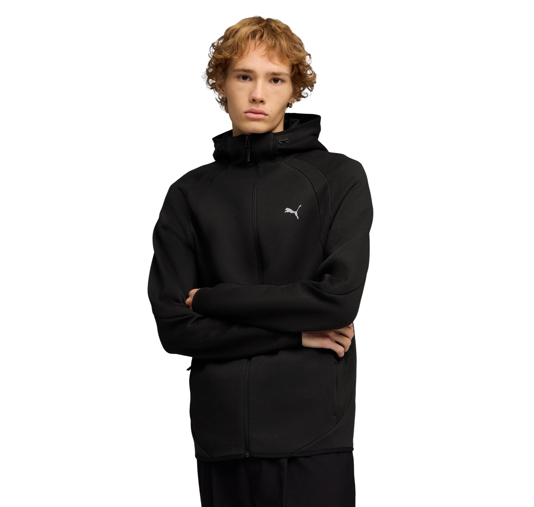 Puma Puma Evostrıpe Fz Hoodie Erkek Ceket Siyah