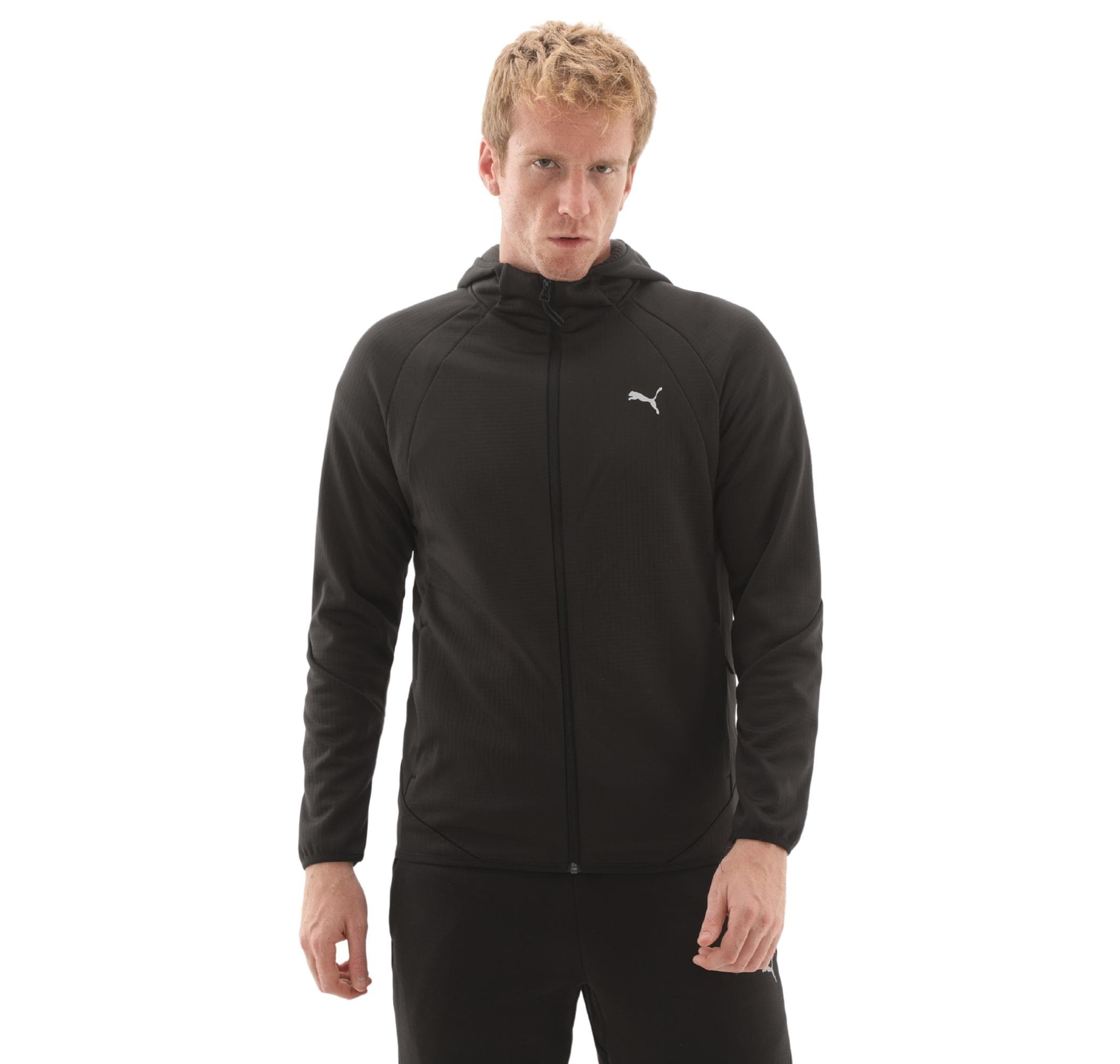 Puma Puma Evostrıpe Warm Fz Hoodie Erkek Mont Siyah