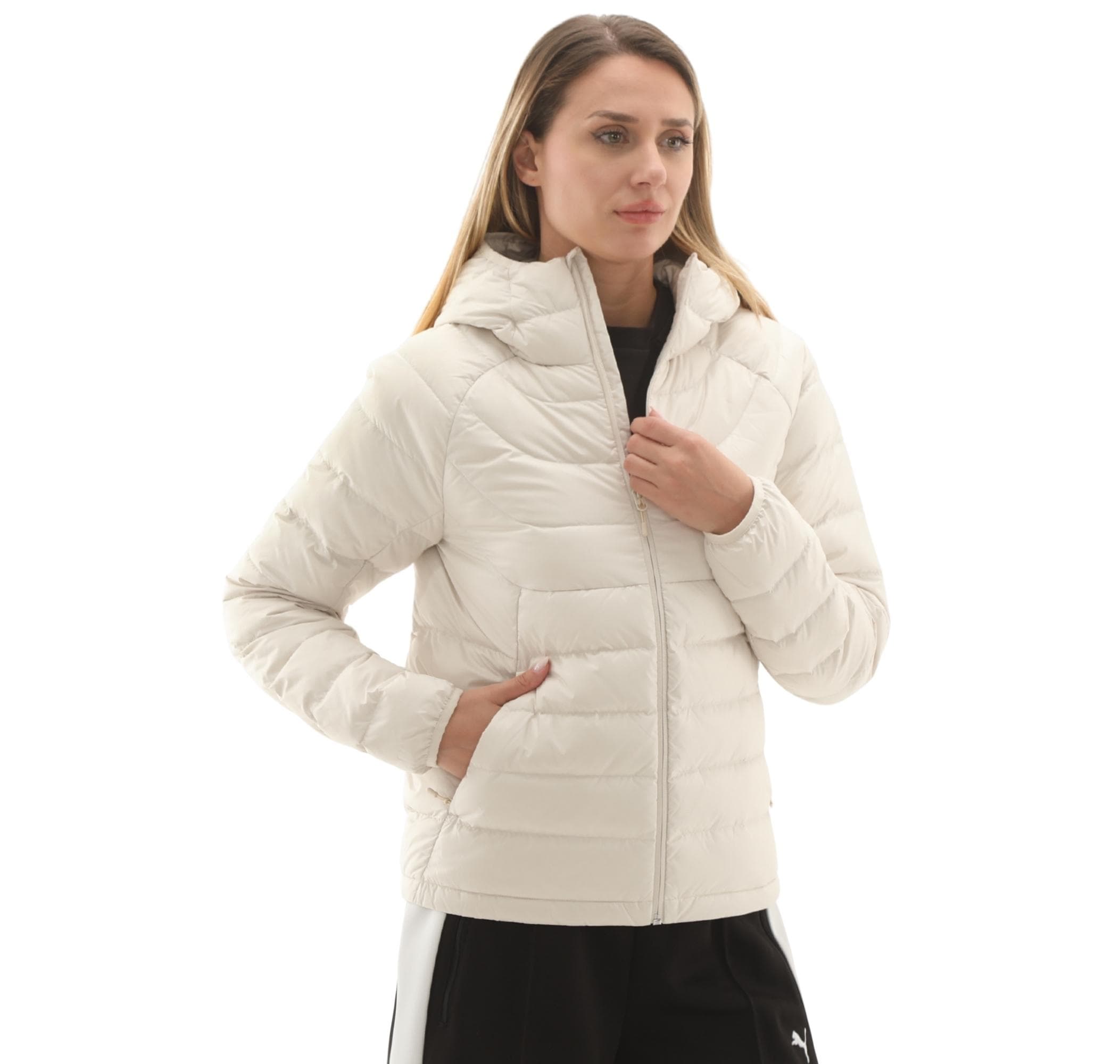 Puma Puma Packlıte Hooded Down Jacket Kadın Mont Krem - 3