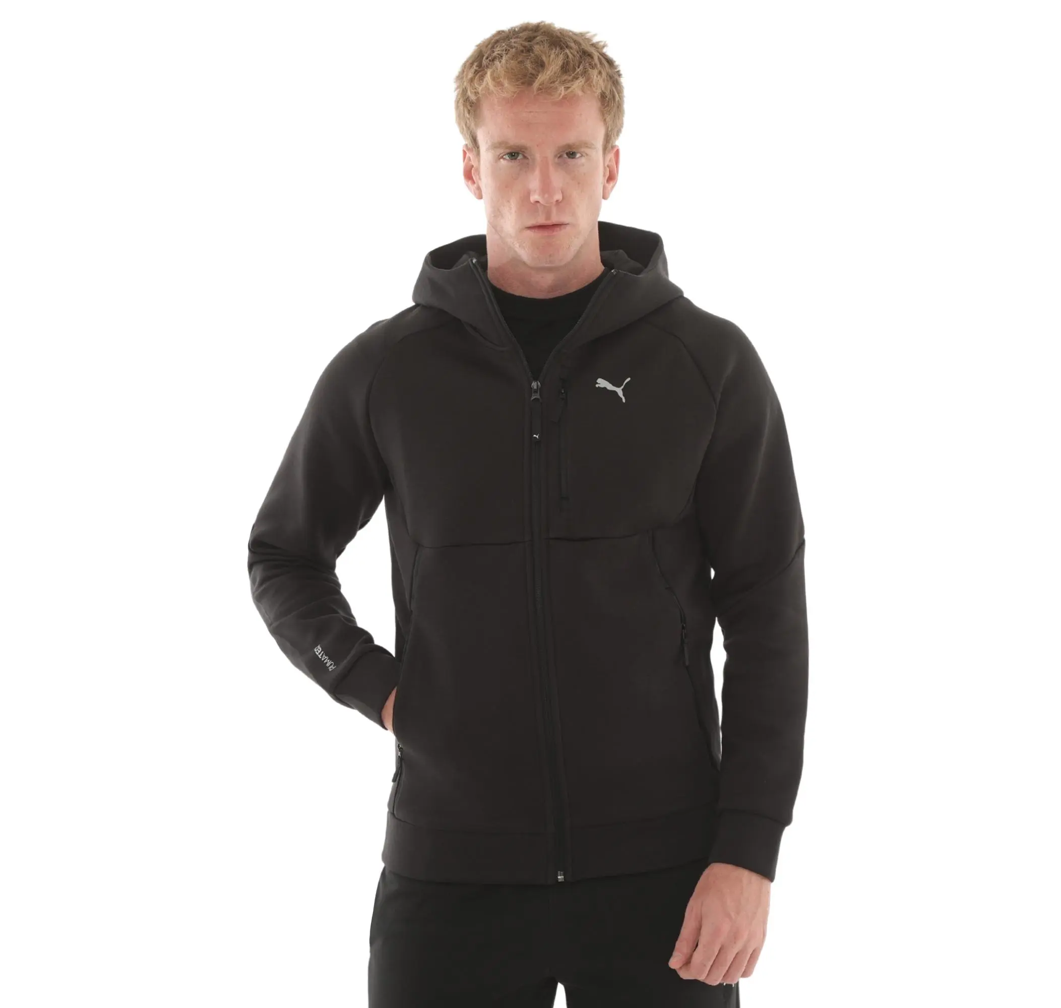 Puma Puma Pumatech Full-Zip Hoodie Erkek Ceket Siyah
