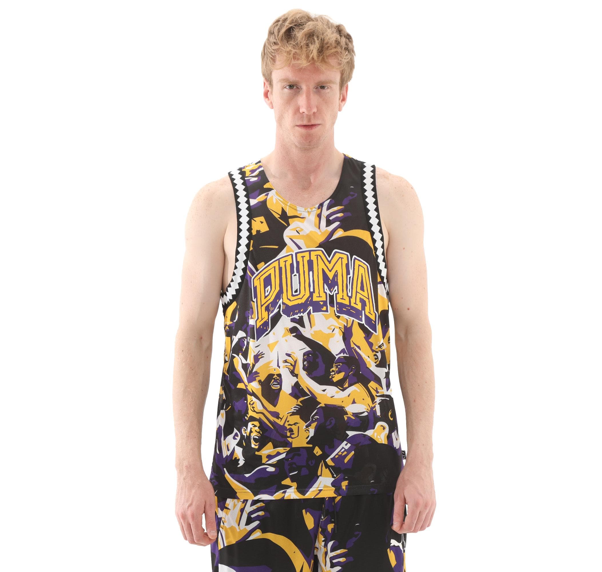 Puma Puma Rival Rage Aop Mesh Tank Erkek T-Shirt Siyah