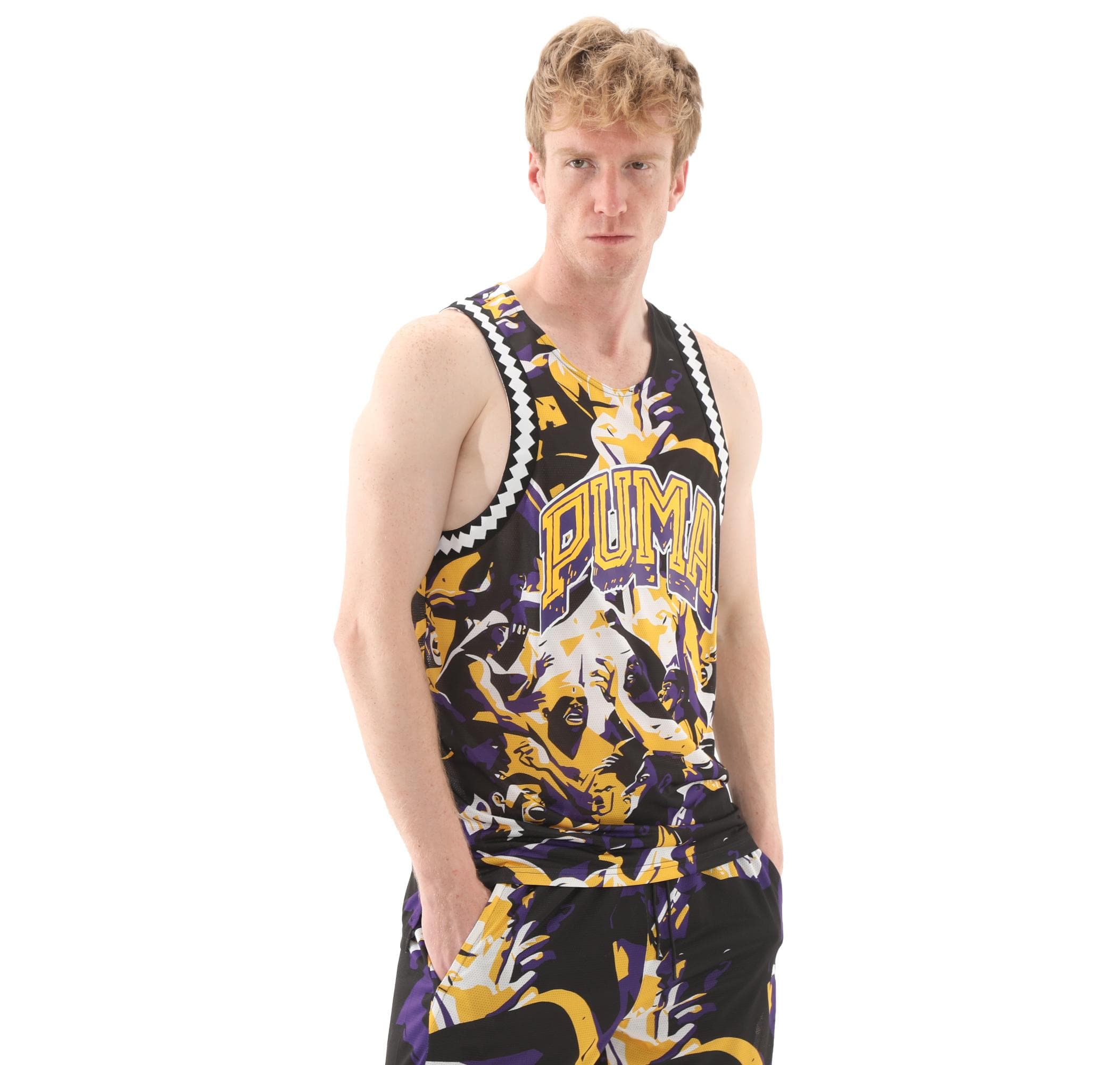 Puma Puma Rival Rage Aop Mesh Tank Erkek T-Shirt Siyah - 3