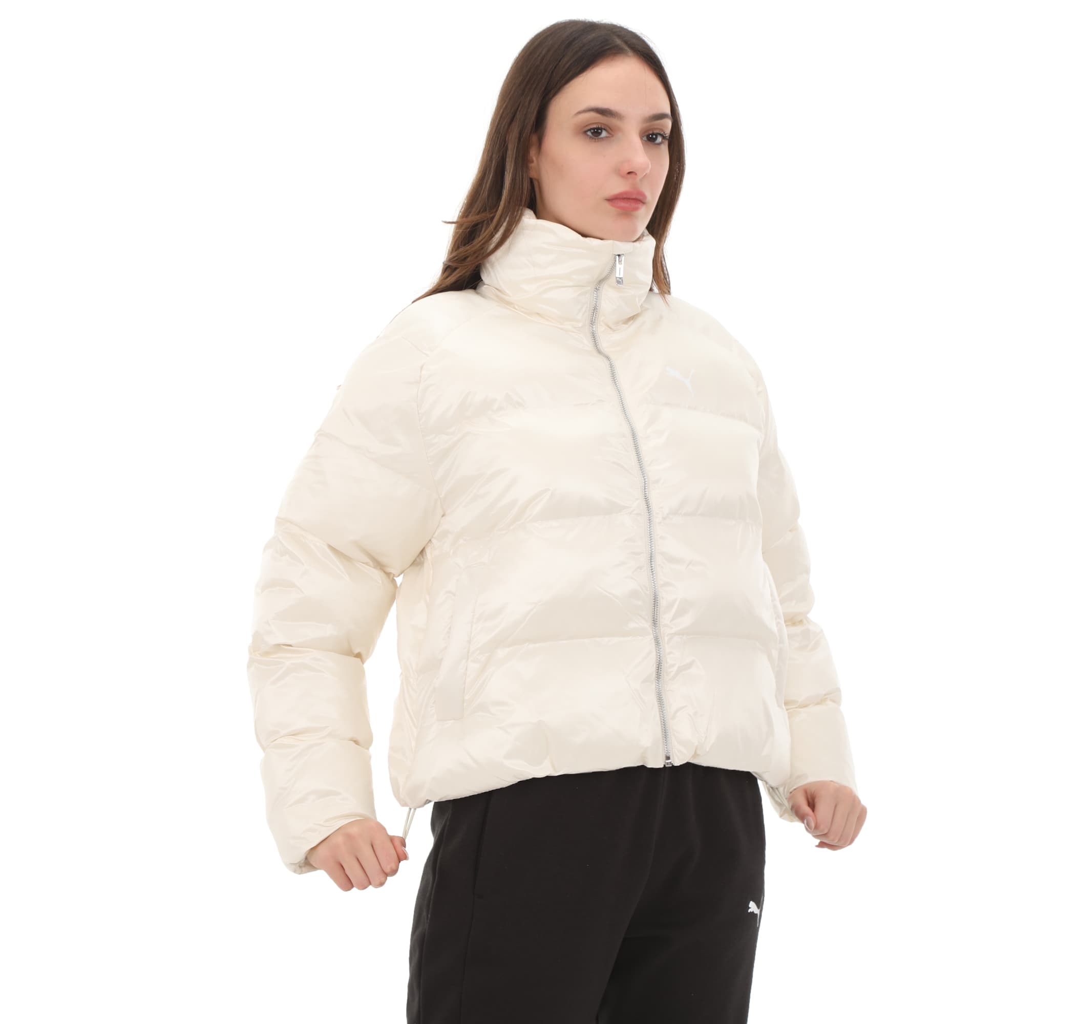Puma Puma Shiny Puffer Jacket Kadın Mont Beyaz - 3