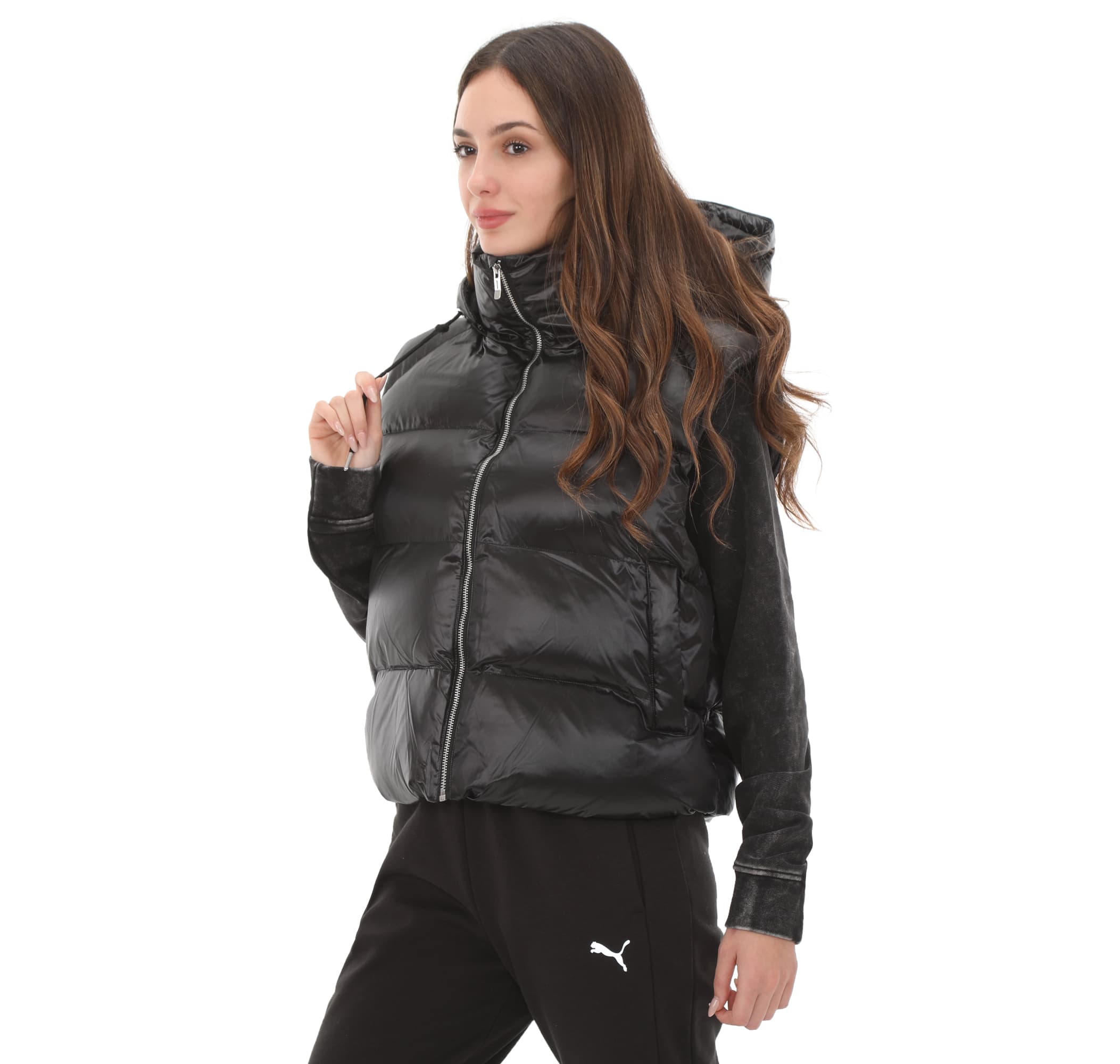 Puma Puma Shiny Puffer Vest Kadın Yelek Siyah - 2