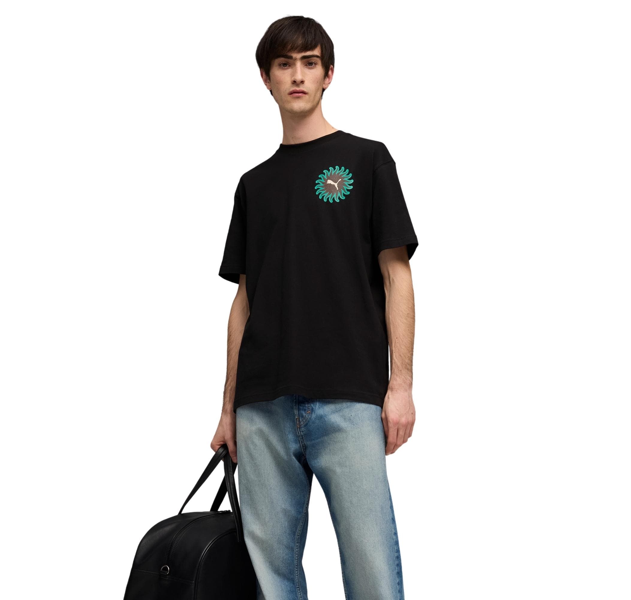Puma Puma Sunset Drıve Relaxed Tee Erkek T-Shirt Siyah - 2