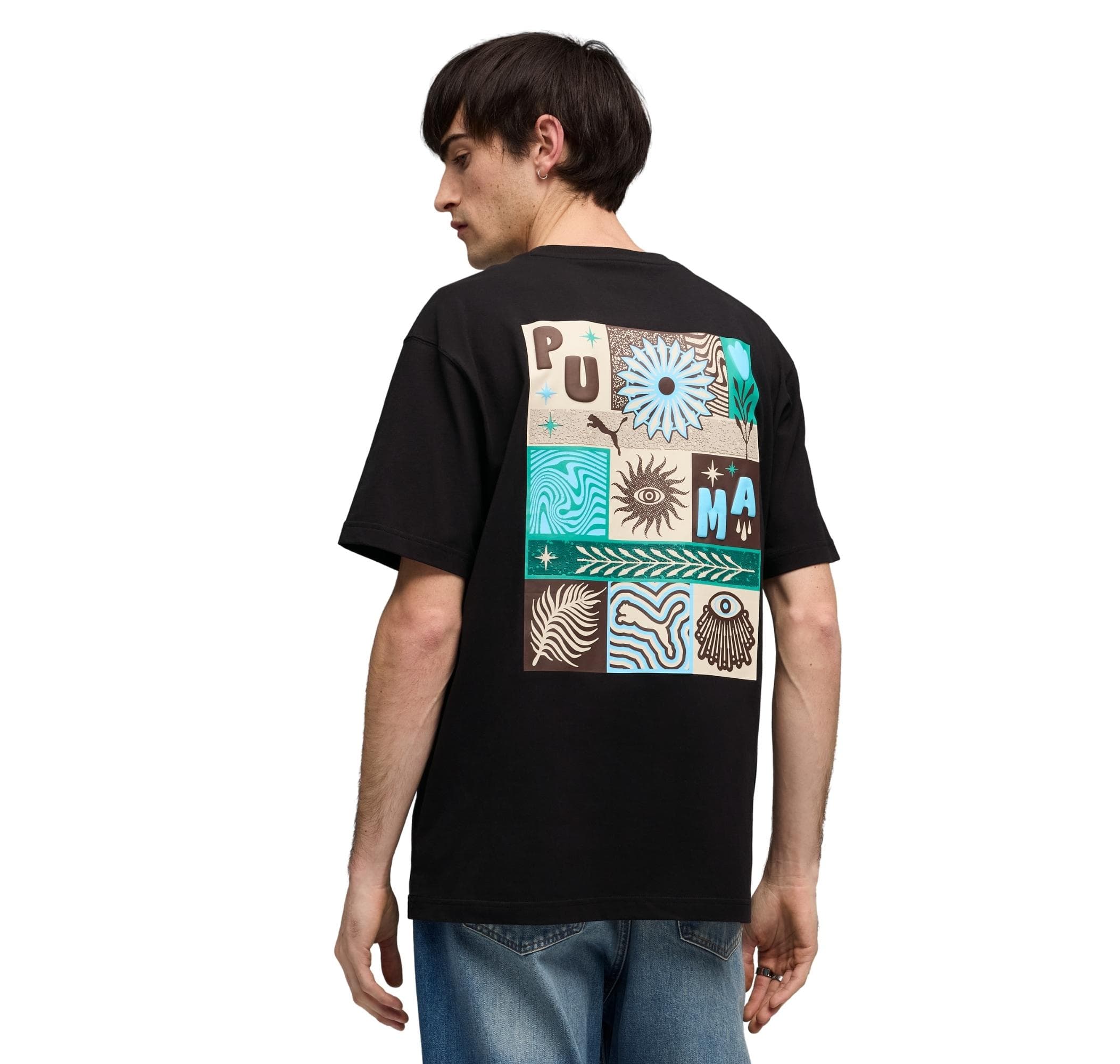Puma Puma Sunset Drıve Relaxed Tee Erkek T-Shirt Siyah - 3