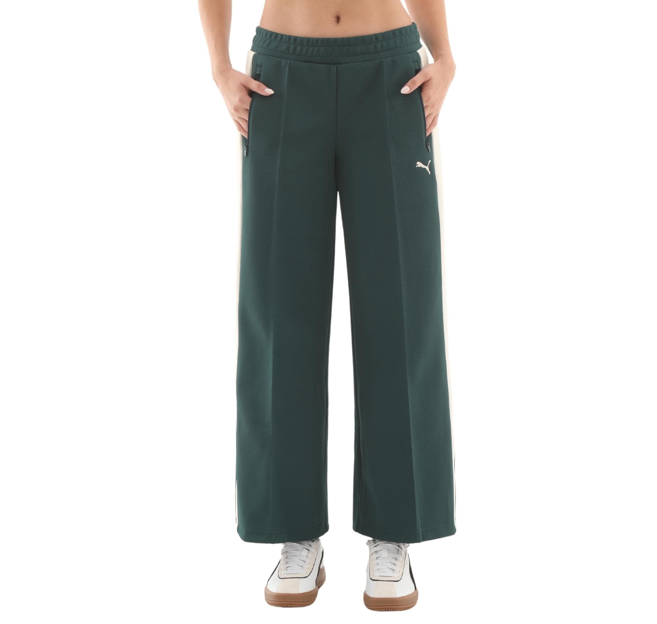 Puma Puma T7 Low Rise Track Pants Kadın Eşofman Altı Yeşil