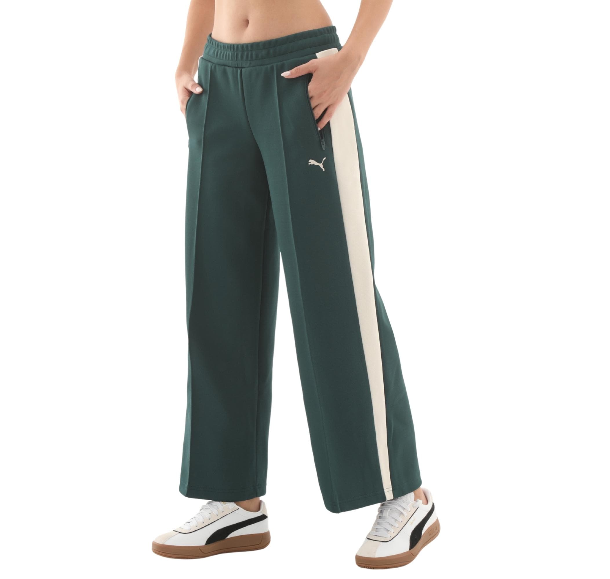 Puma Puma T7 Low Rise Track Pants Kadın Eşofman Altı Yeşil - 3