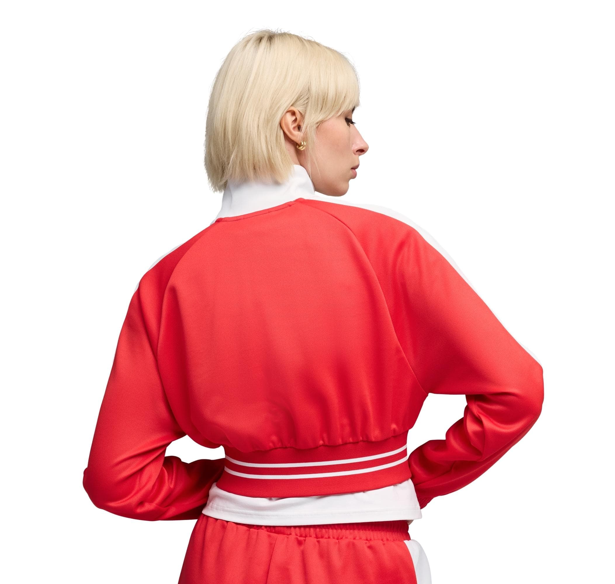 Puma Puma T7 Pique Cropped Jacket Kadın Ceket Kırmızı - 3
