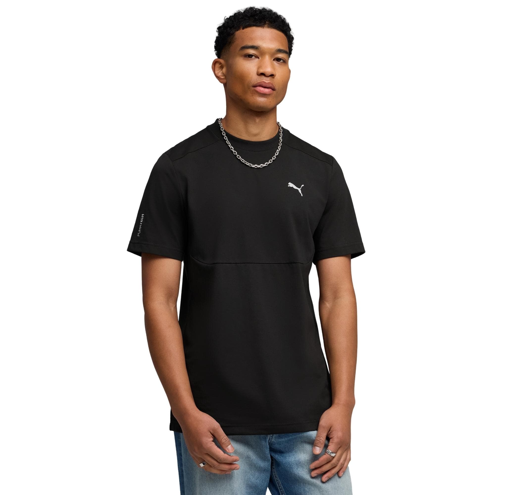 Puma Puma Tech Tee Erkek T-Shirt Siyah