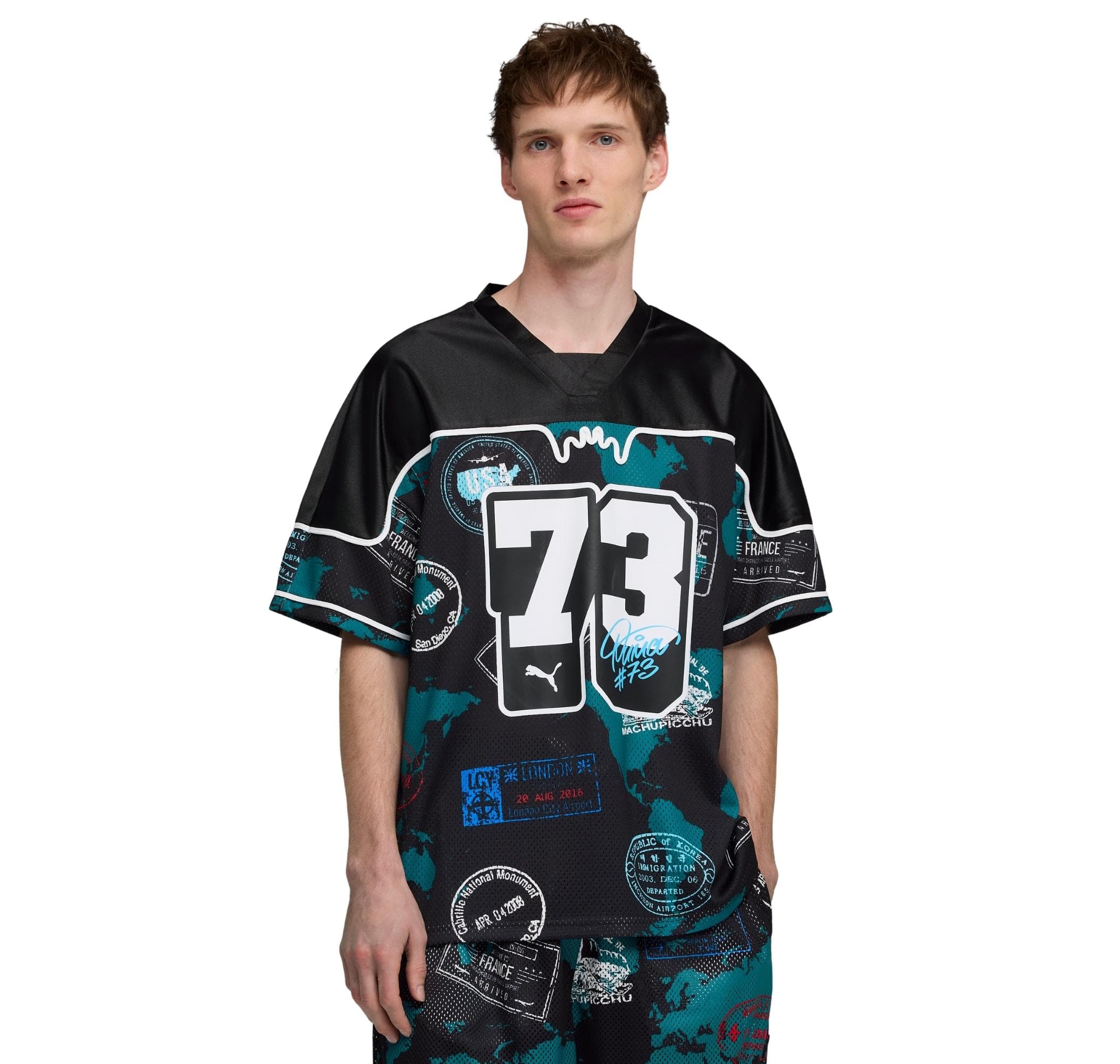 Puma Puma The Atw Dylan Aop Jersey Erkek T-Shirt Siyah - 2