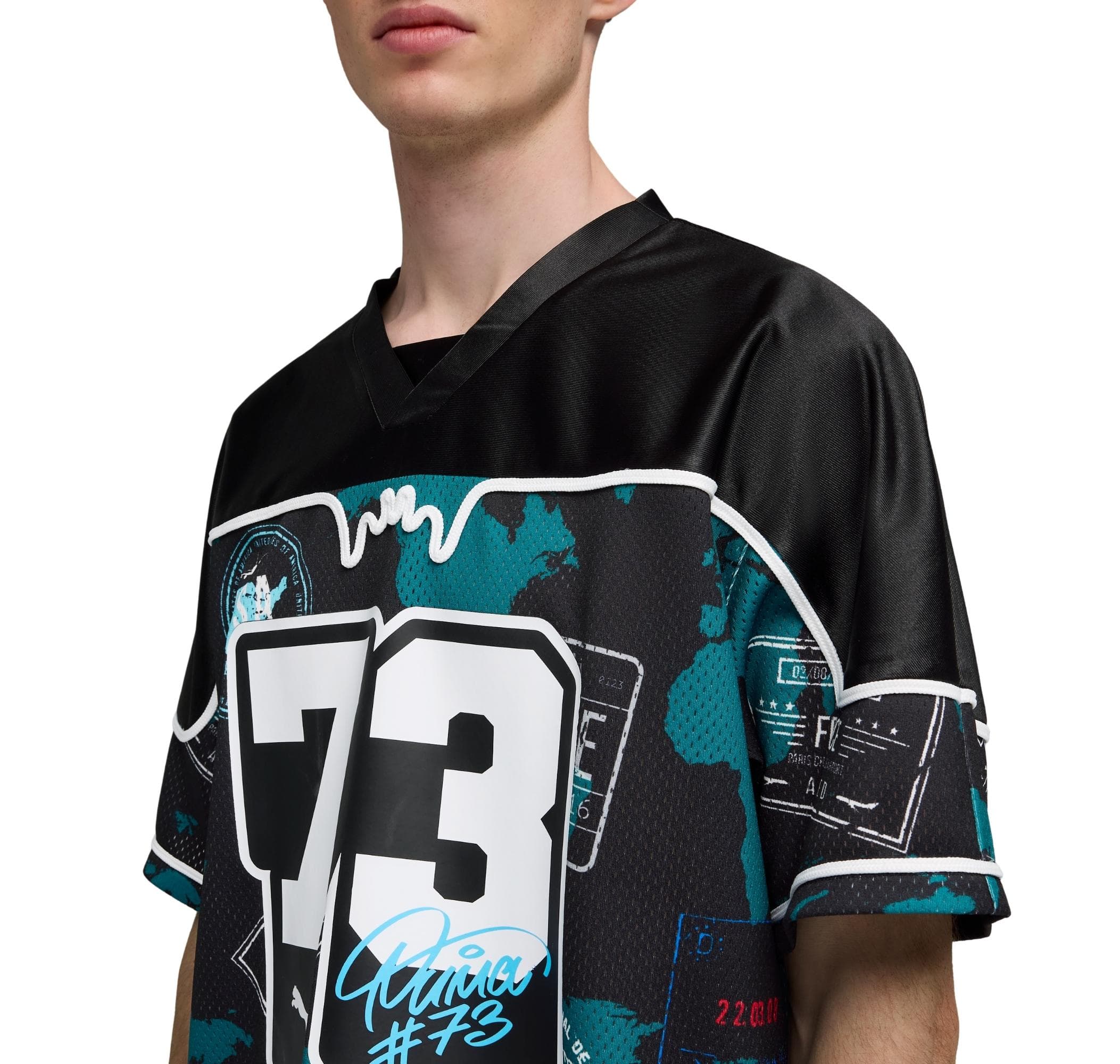 Puma Puma The Atw Dylan Aop Jersey Erkek T-Shirt Siyah - 4