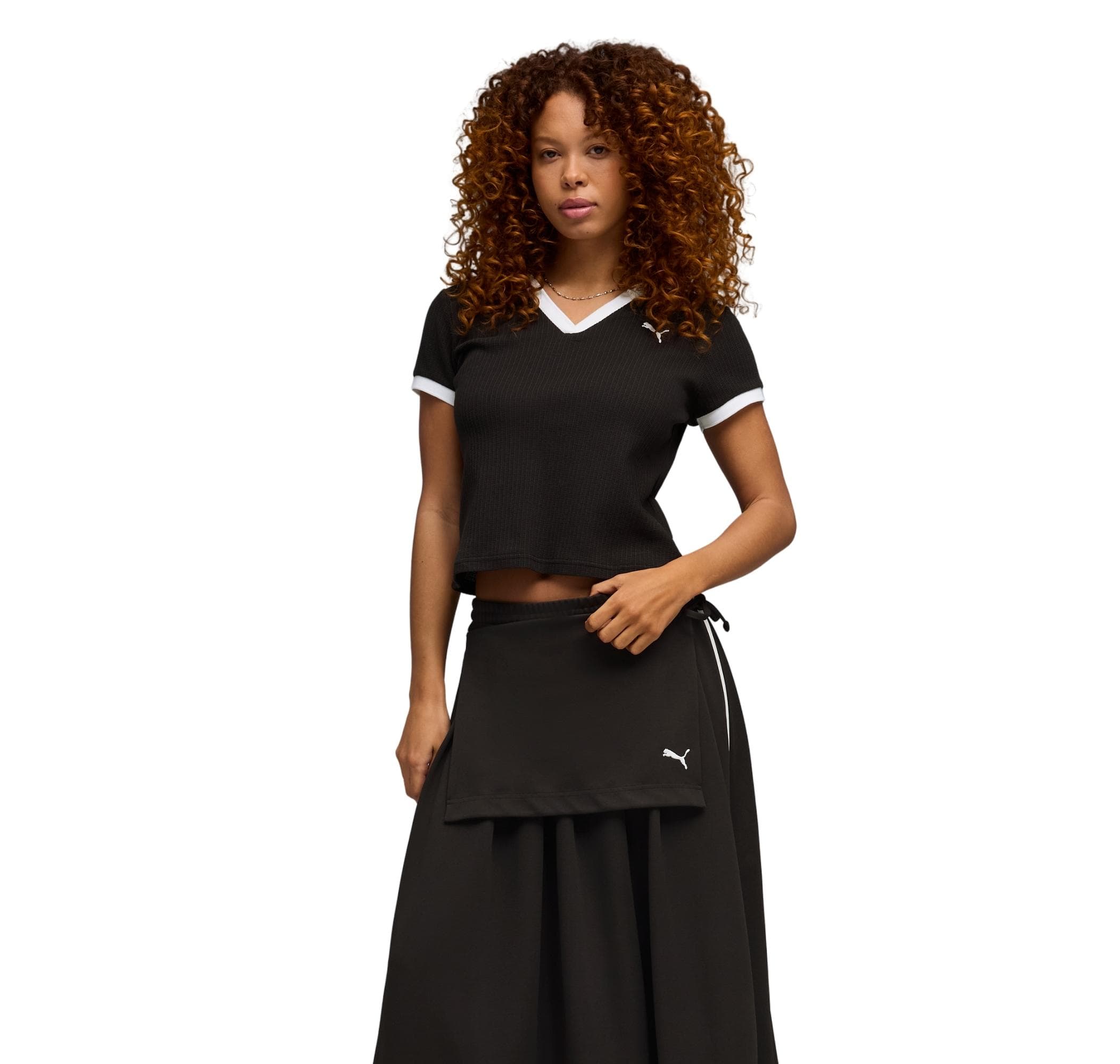 Puma Puma Wardrobe Ess Polo Kadın T-Shirt Siyah - 2