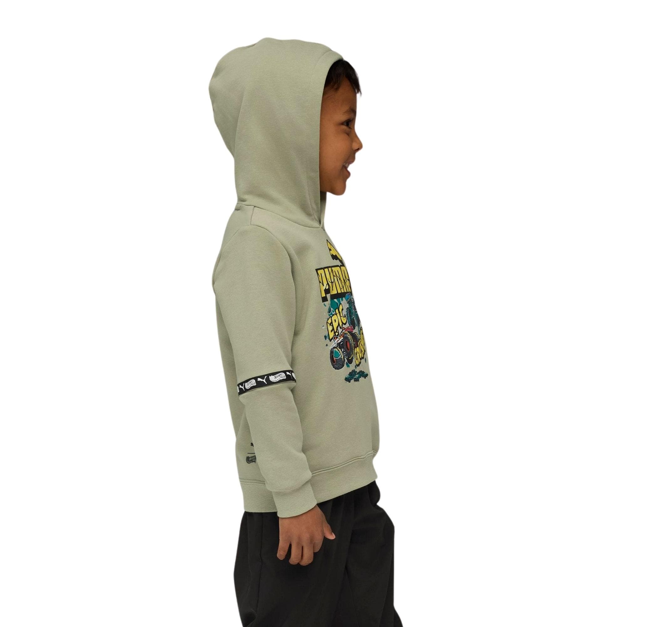 Puma Puma X Hot Wheels Hoodie Çocuk Sweatshirt Yeşil - 4
