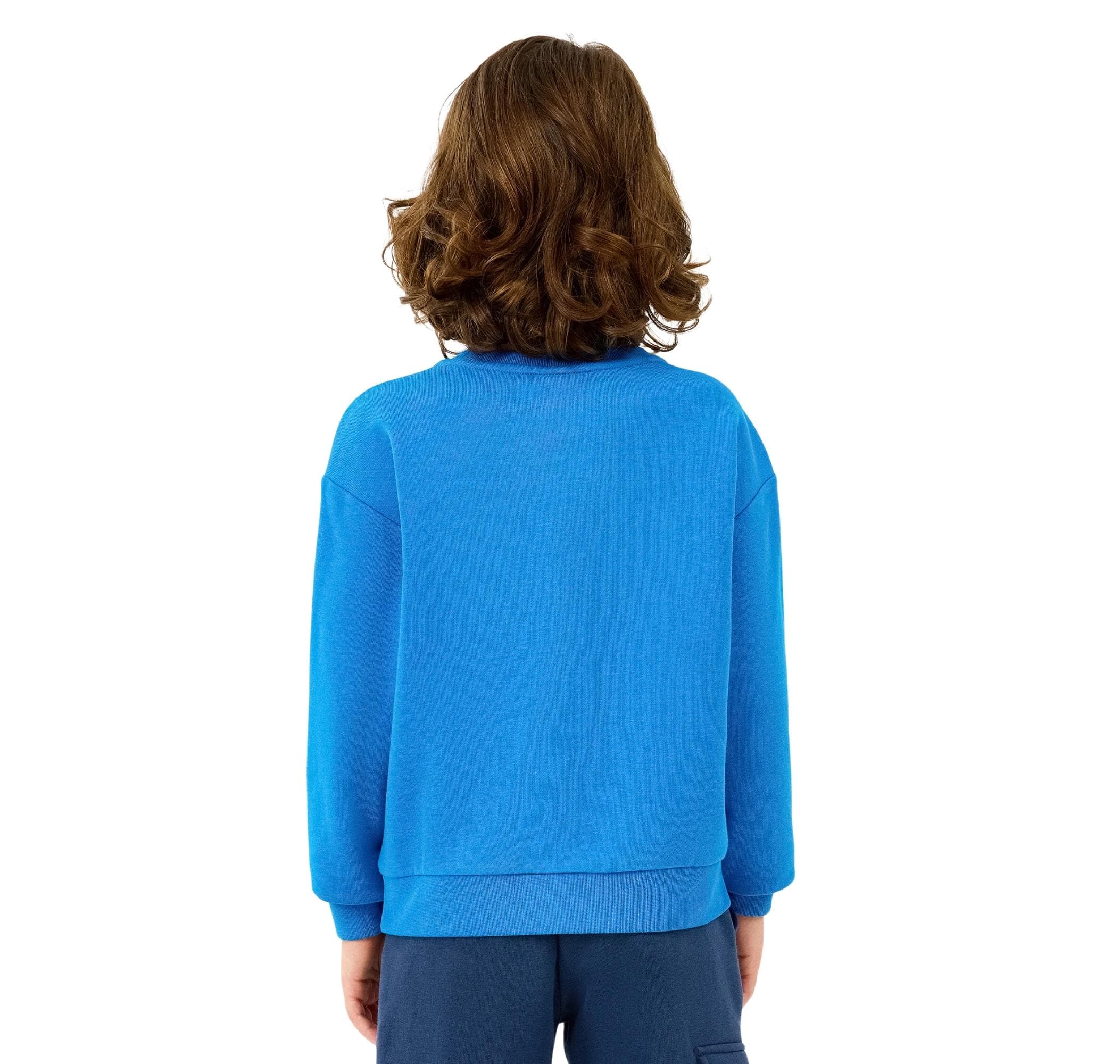 Skechers Skechers B Crewneck Çocuk Sweatshirt Mavi - 2