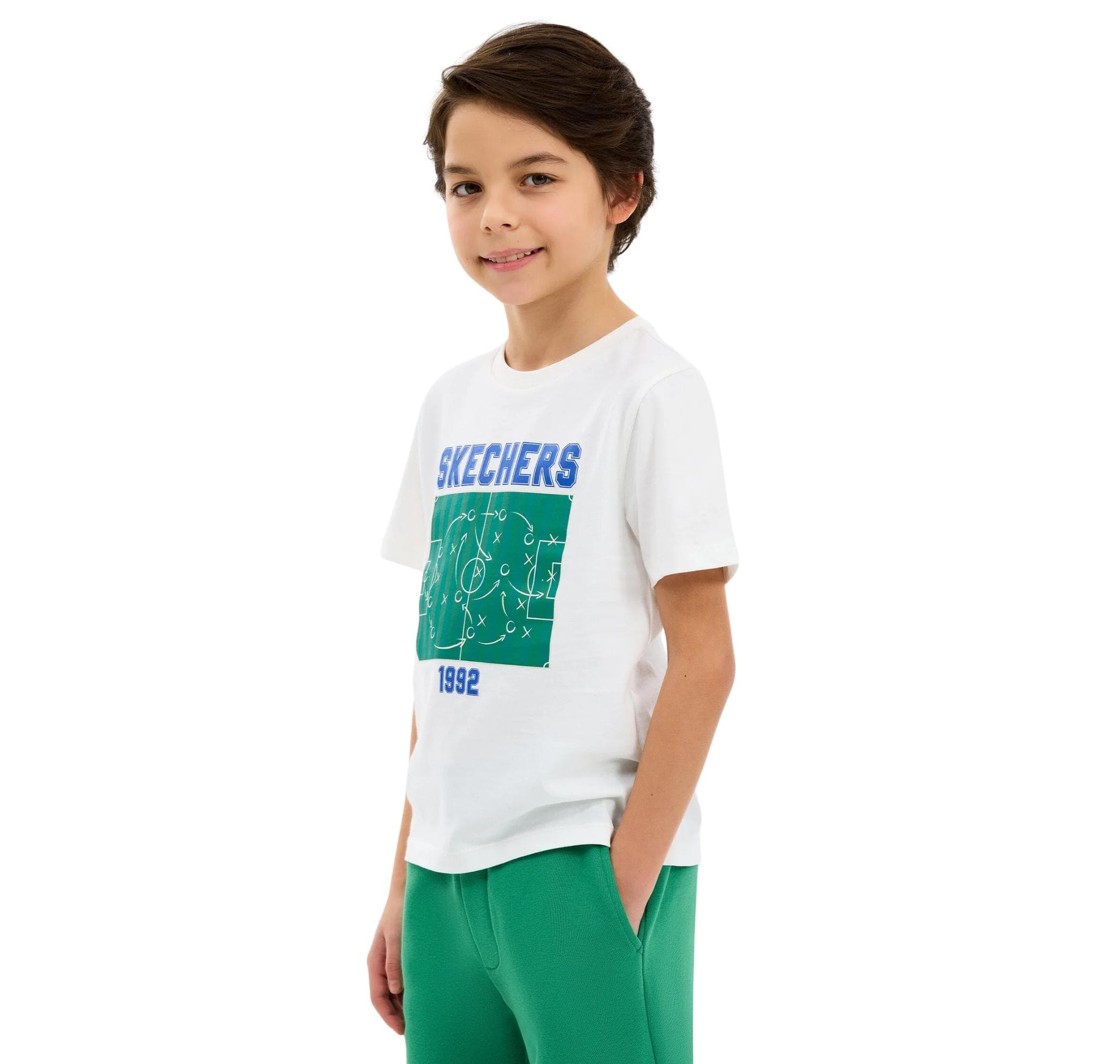Skechers Skechers B Graphic Tee Regular Fit Çocuk T-Shirt Beyaz - 2