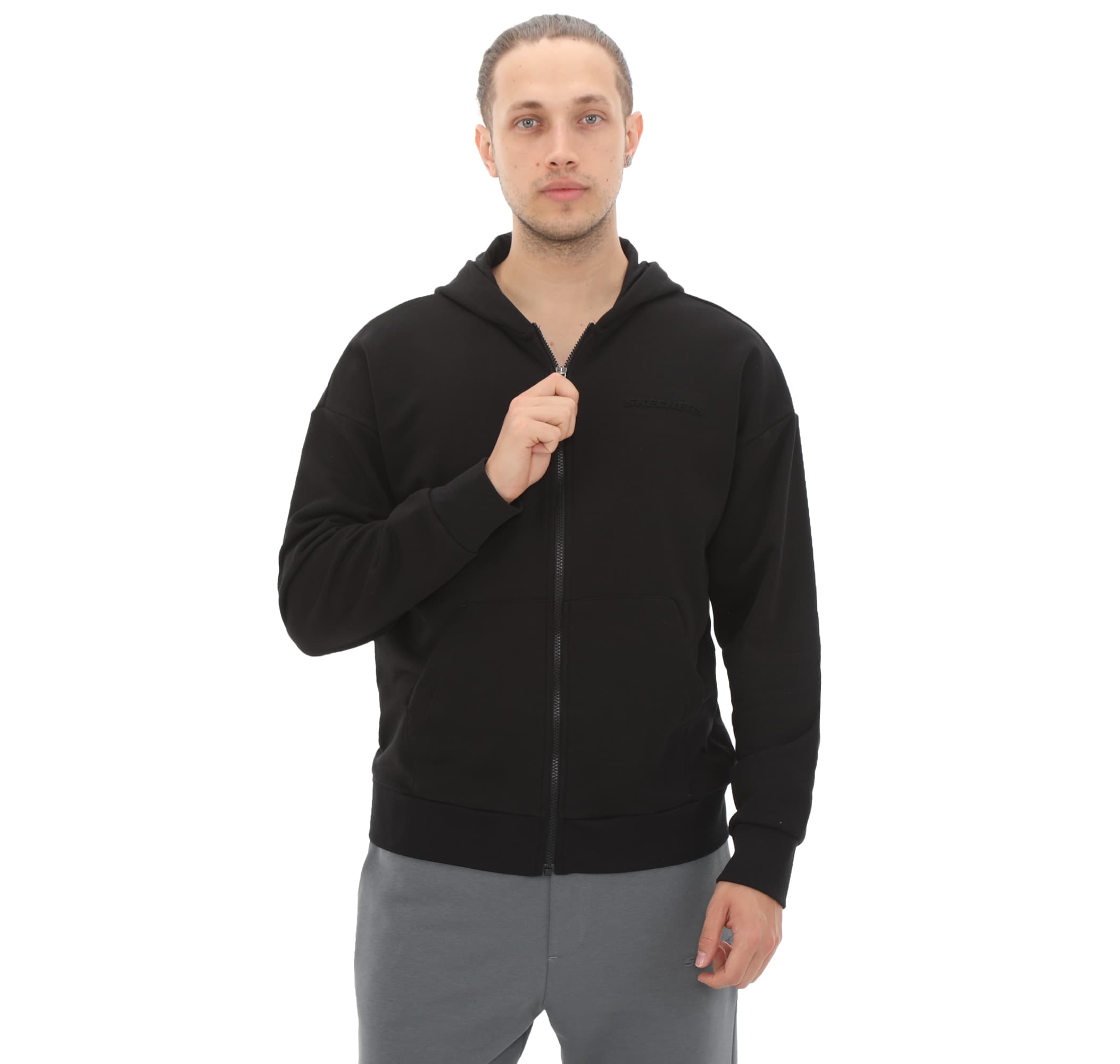 Skechers Skechers M Essential Full Zip Hoodie Erkek Ceket Siyah