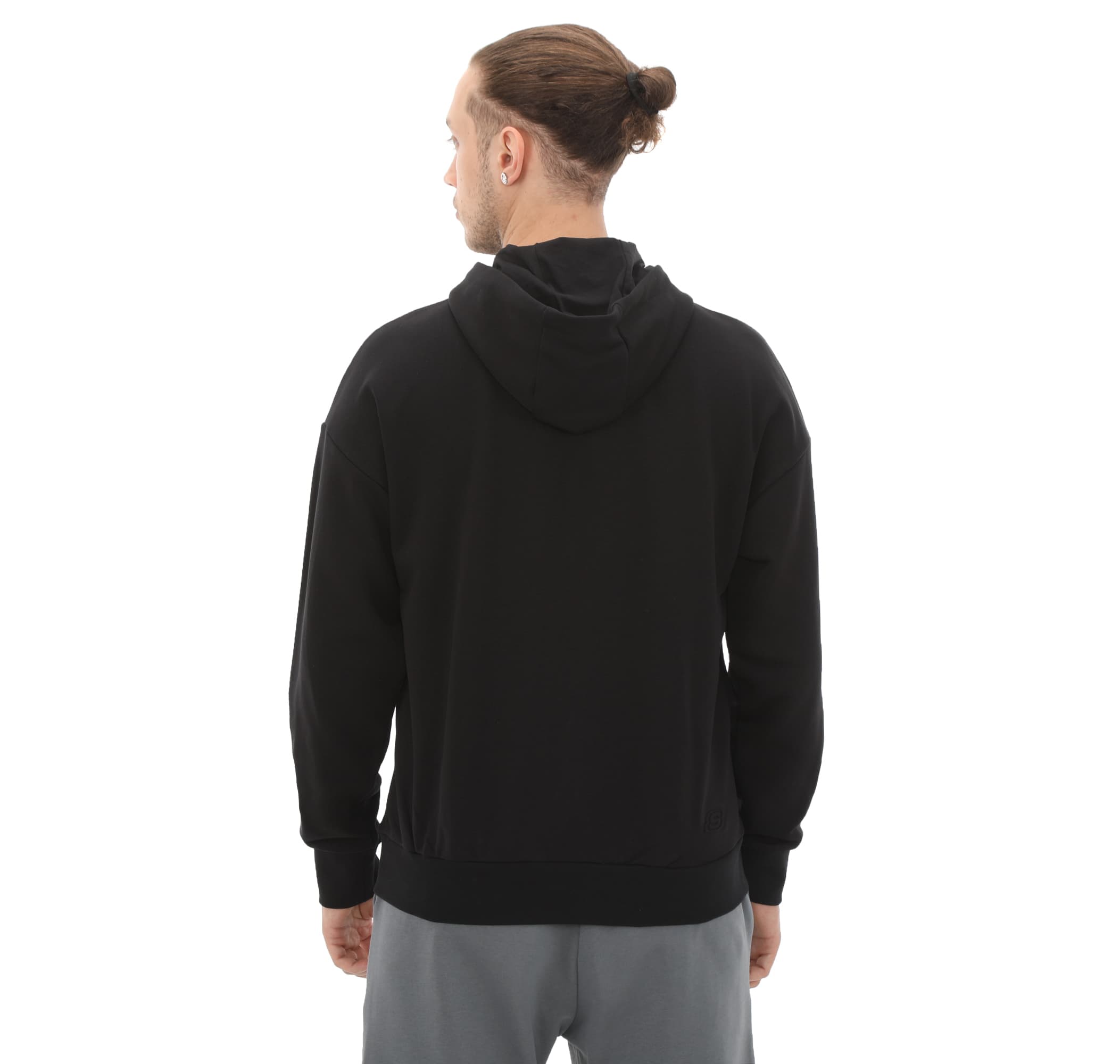 Skechers Skechers M Essential Full Zip Hoodie Erkek Ceket Siyah - 4