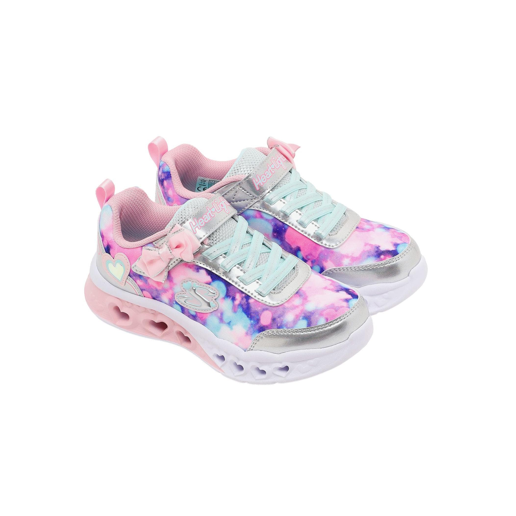 Skechers Skechers Flutter Heart Lıghts - Blurred Love Çocuk Spor Ayakkabı Pembe - 5