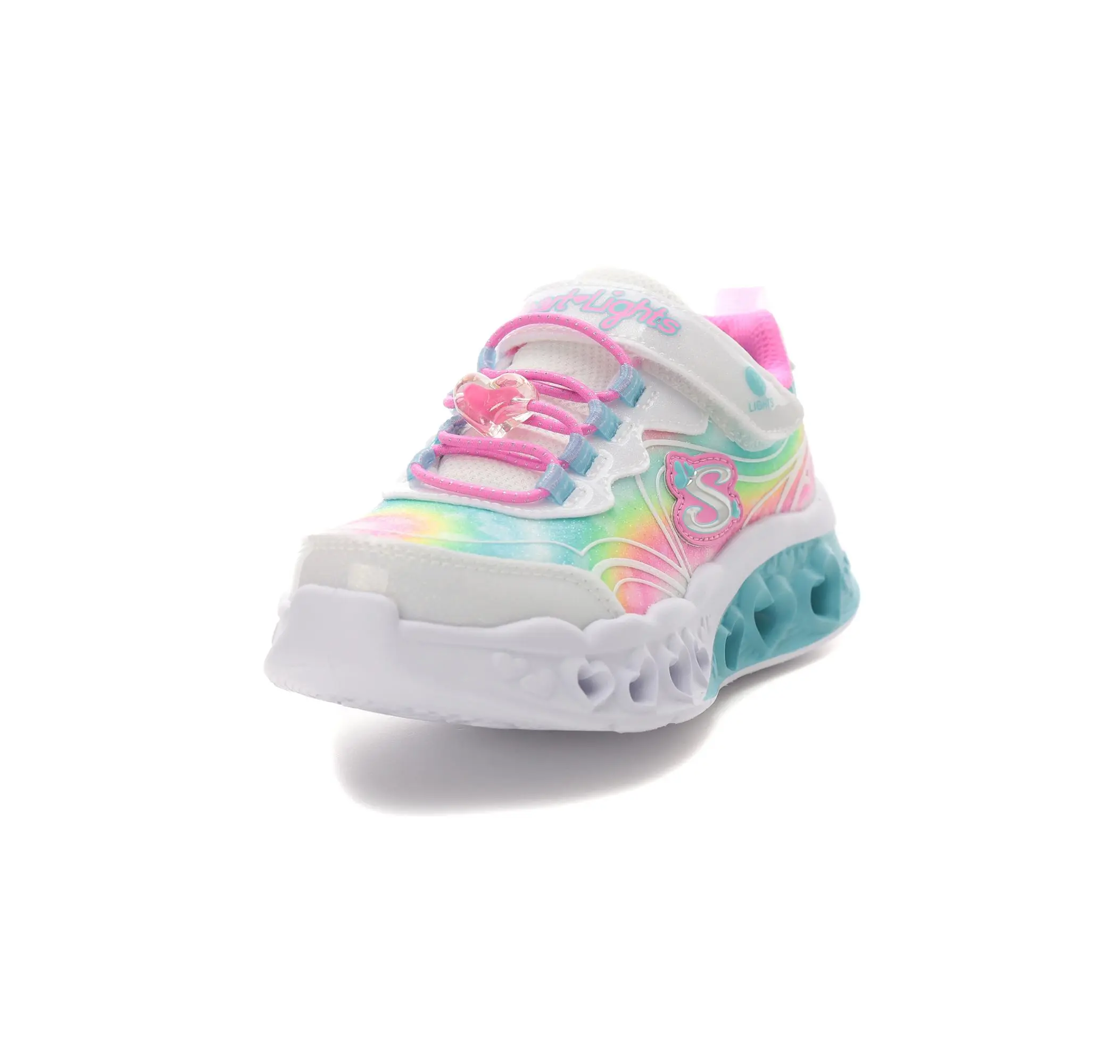 Skechers Skechers Flutter Heart Lights - Groovy Swirl Çocuk Spor Ayakkabı Beyaz - 6