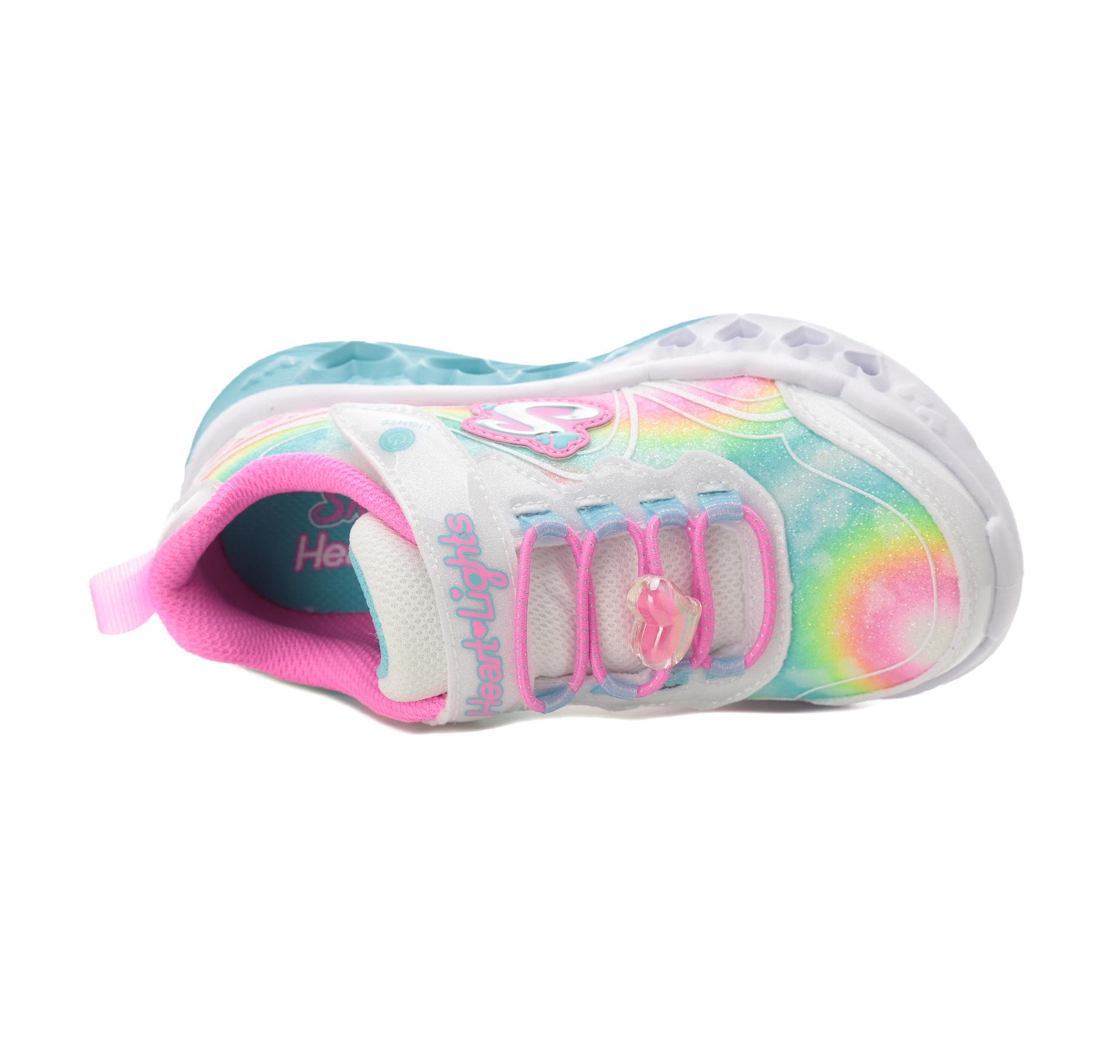 Skechers Skechers Flutter Heart Lights - Groovy Swirl Çocuk Spor Ayakkabı Beyaz - 3