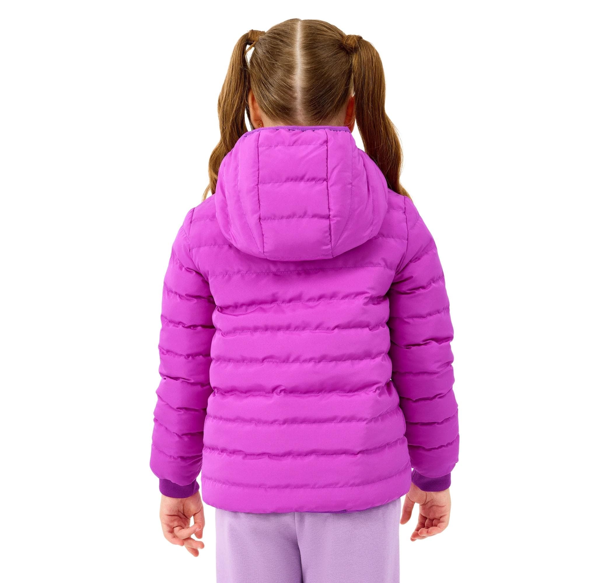 Skechers Skechers G Double Sided Puffer Jacket Çocuk Mont Pembe - 4