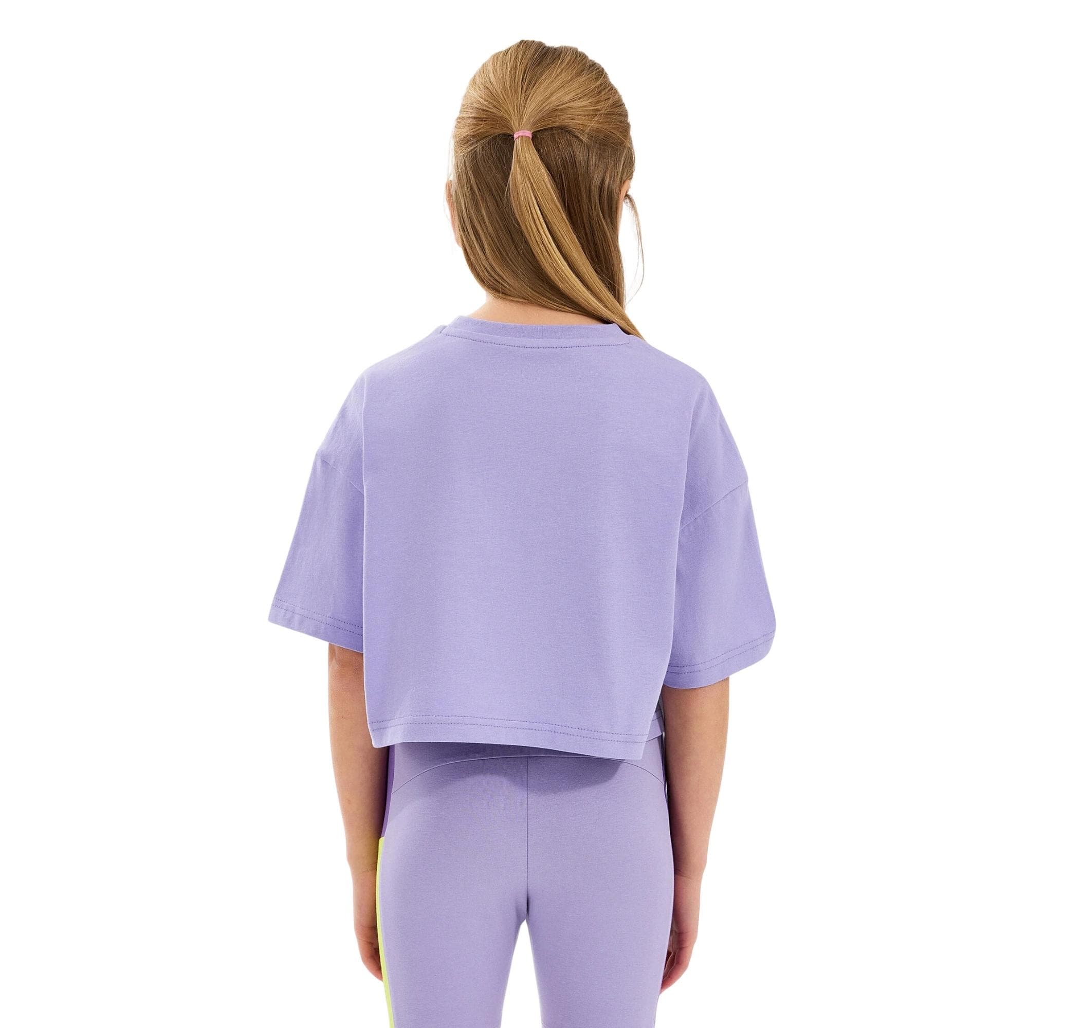 Skechers Skechers G Graphıc Tee Crop Çocuk T-Shirt Mor - 2