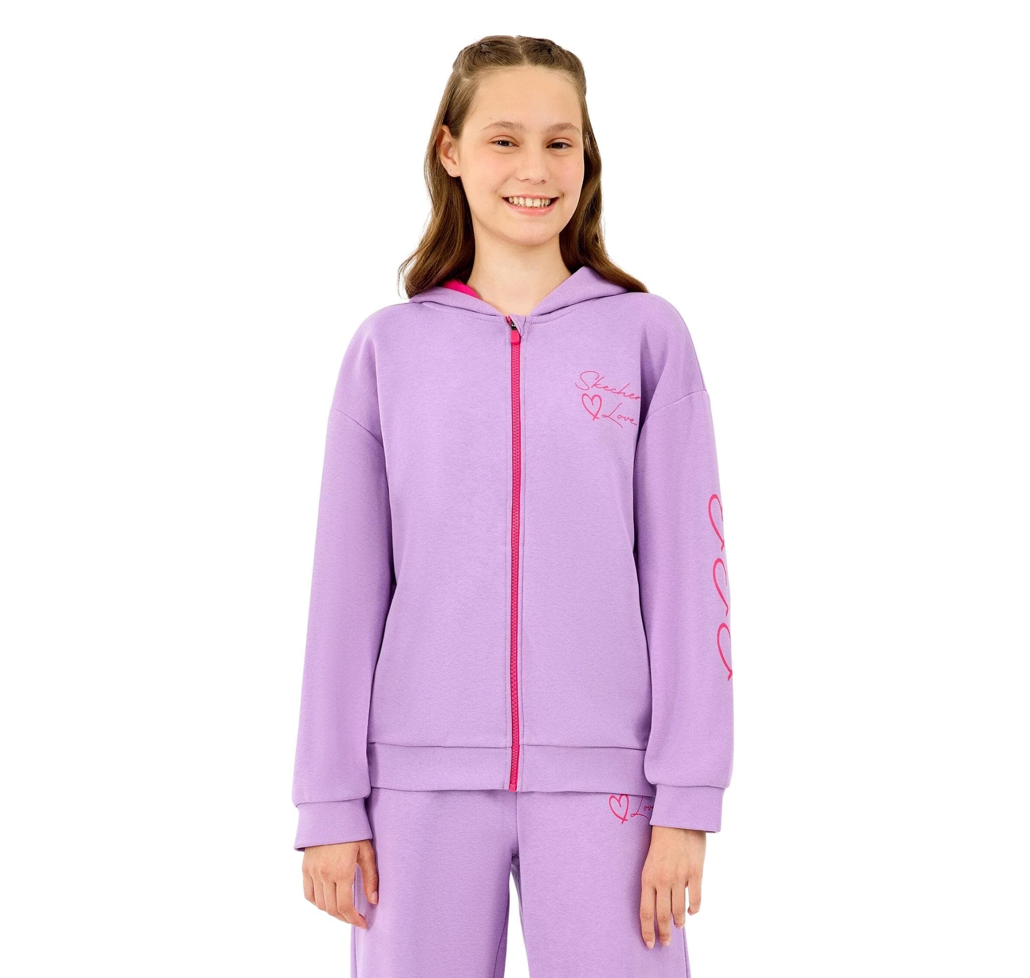 Skechers Skechers G Lw Fleece Full Zıp Çocuk Ceket Mor