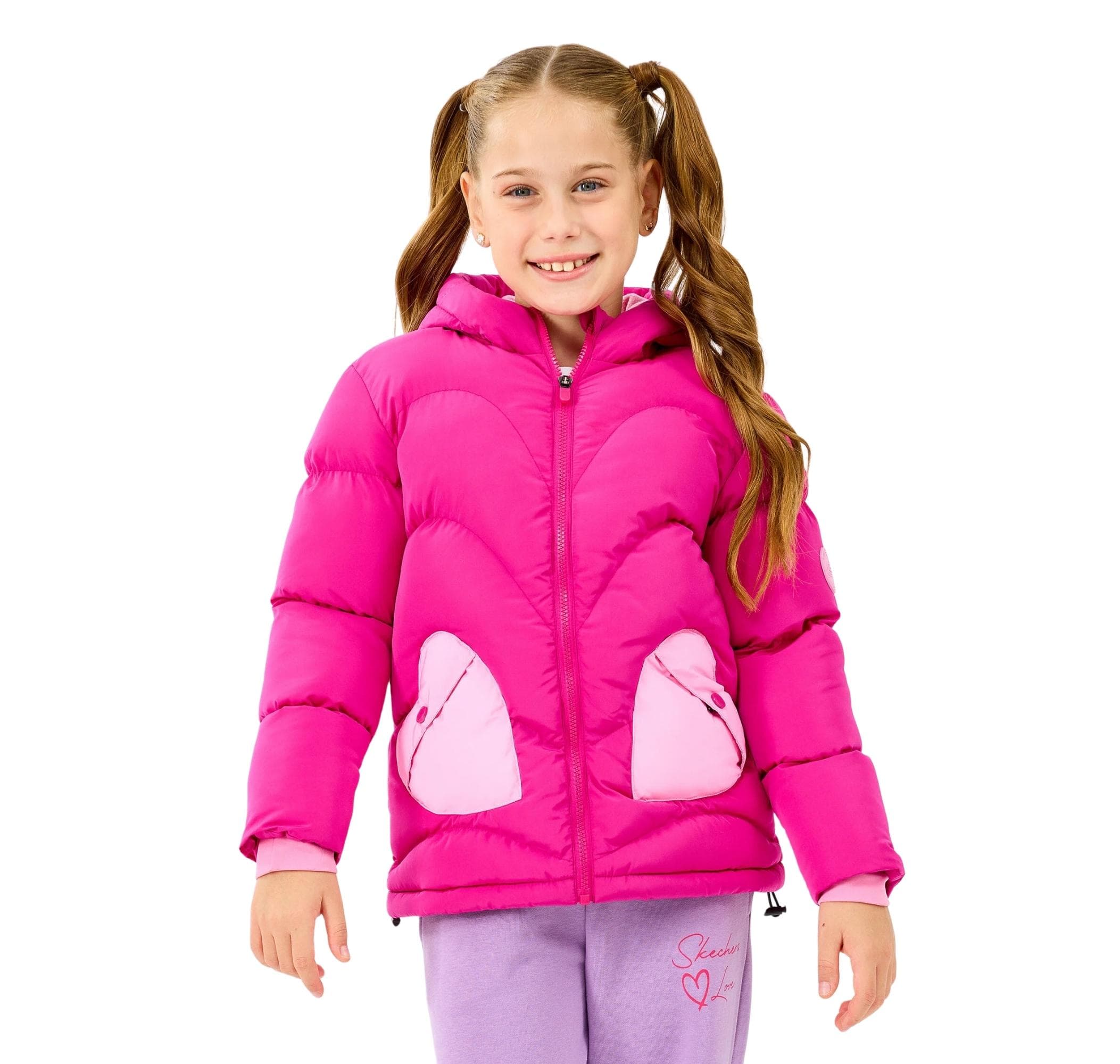 Skechers Skechers G Puffer Jacket Çocuk Mont Pembe