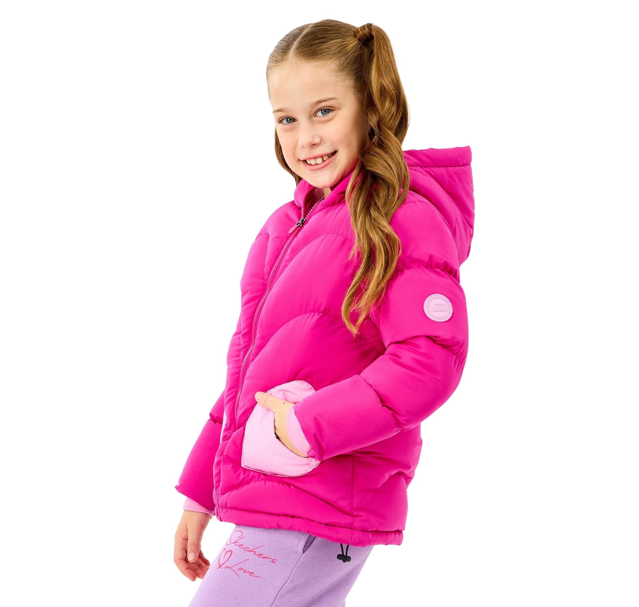 Skechers Skechers G Puffer Jacket Çocuk Mont Pembe - 2
