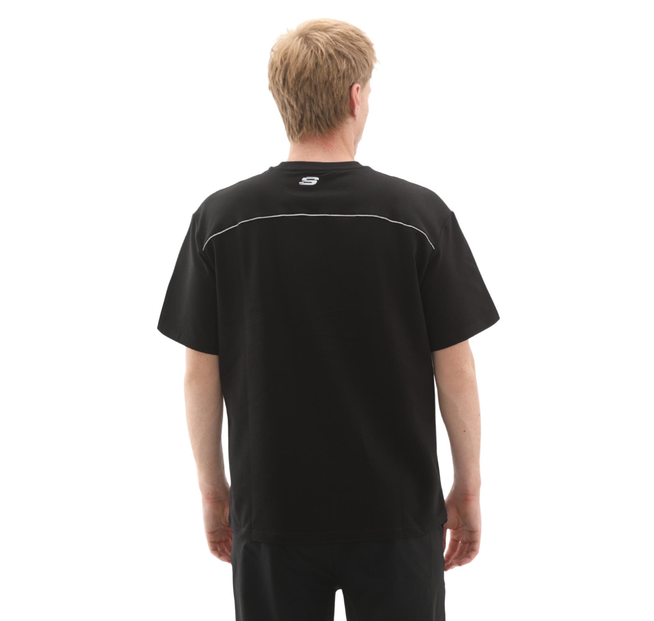 Skechers Skechers Graphic M Short Sleeve Erkek T-Shirt Siyah - 4