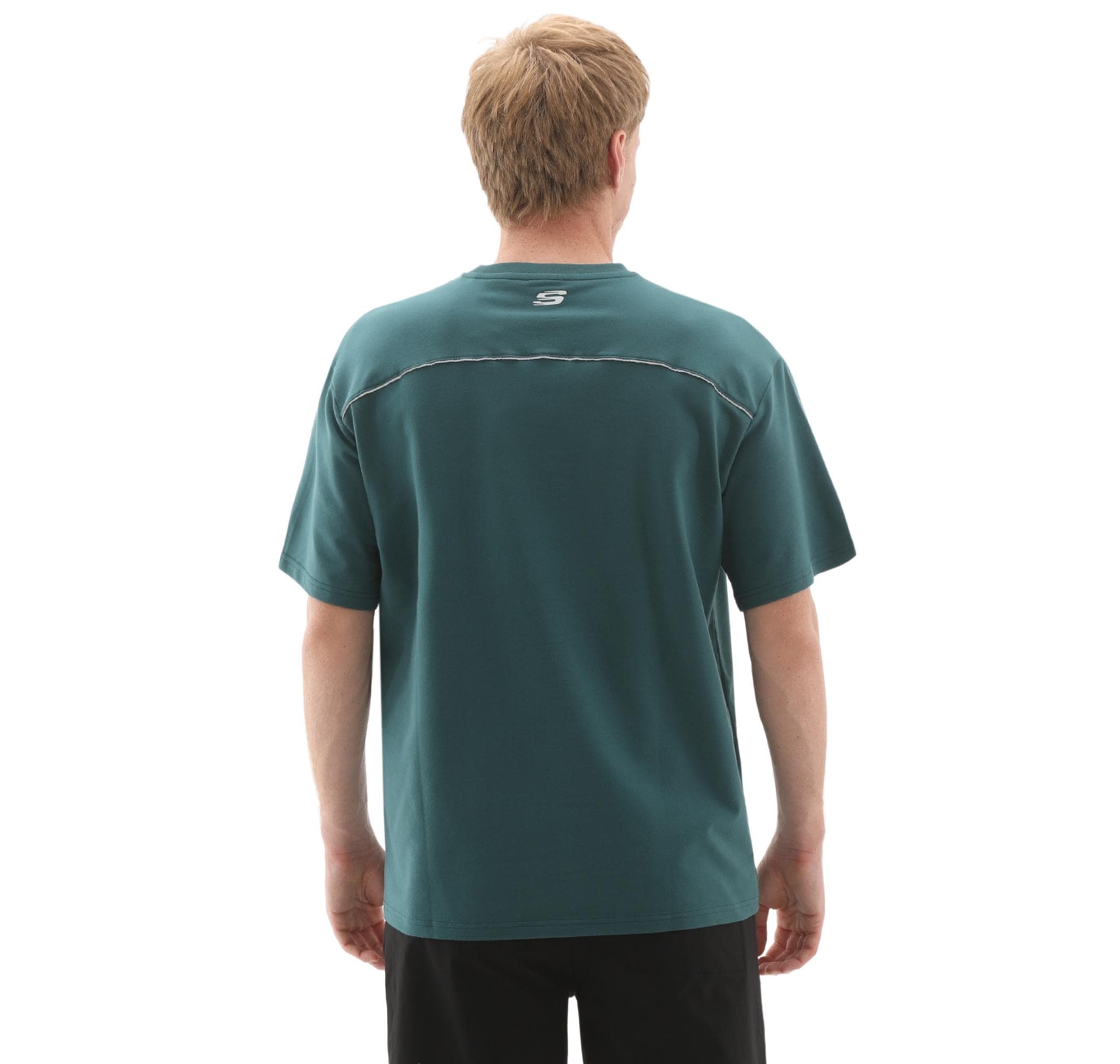 Skechers Skechers Graphic M Short Sleeve Erkek T-Shirt Turkuaz - 4