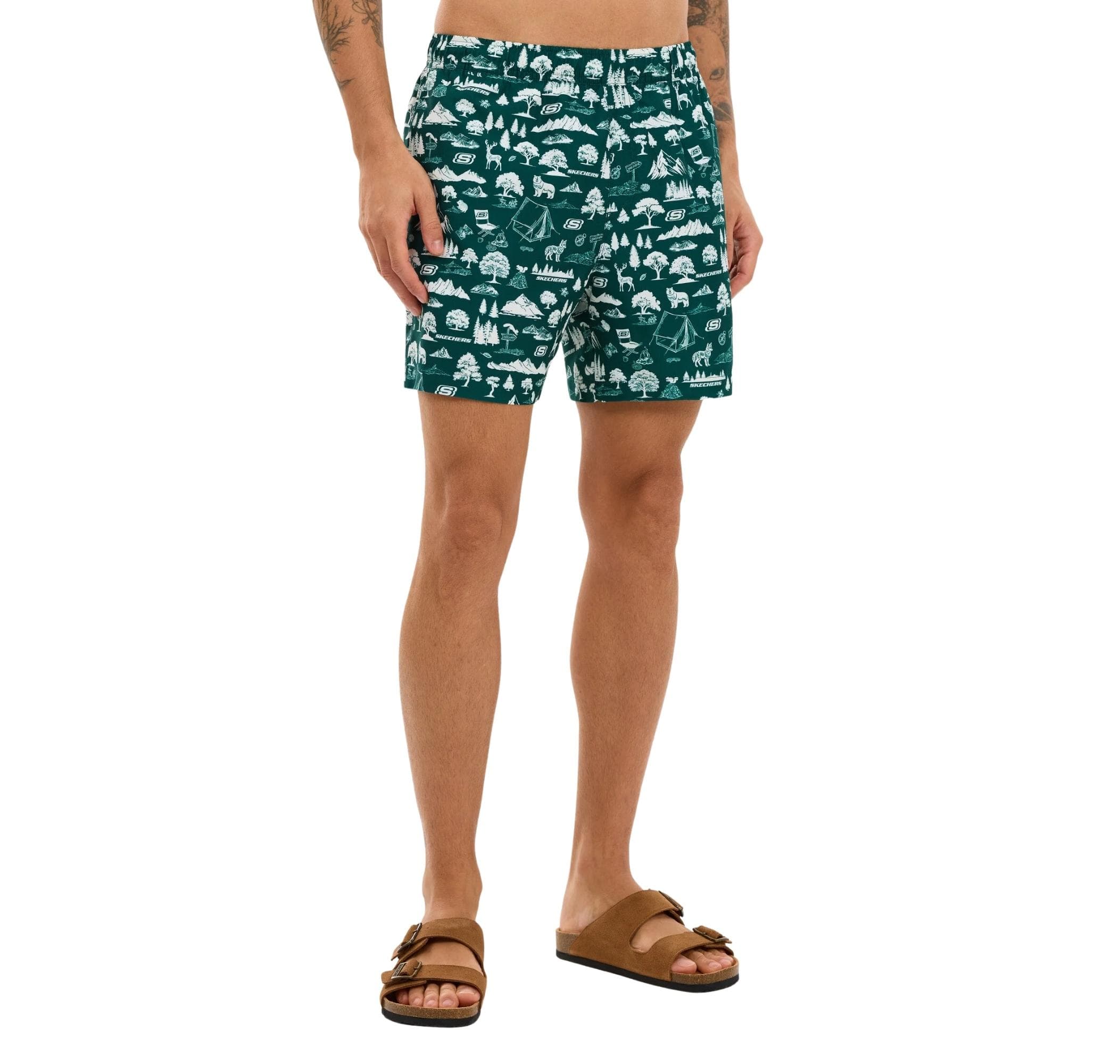 Skechers Skechers M 7 Inch Swimshort Erkek Mayo Yeşil - 2