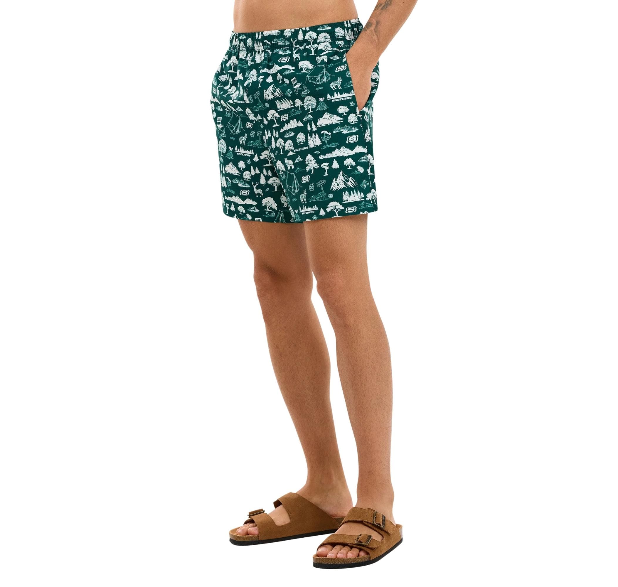 Skechers Skechers M 7 Inch Swimshort Erkek Mayo Yeşil - 3