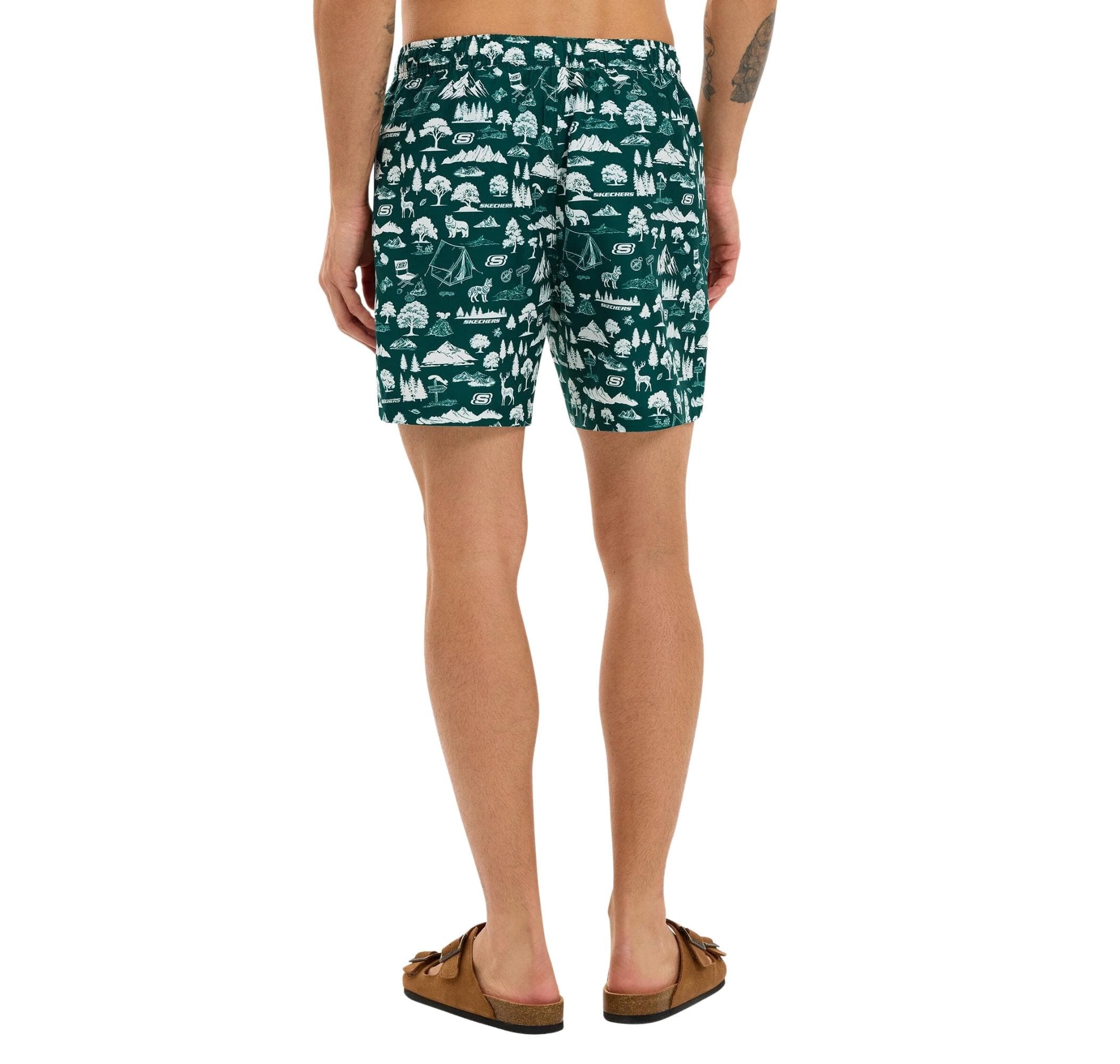Skechers Skechers M 7 Inch Swimshort Erkek Mayo Yeşil - 4