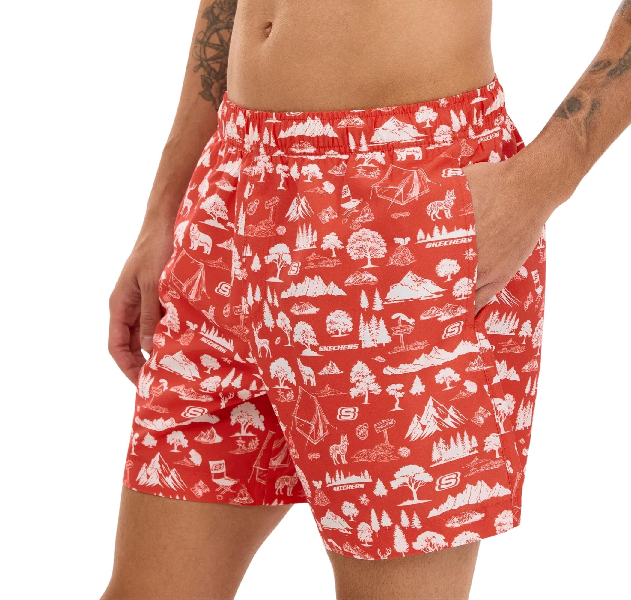 Skechers Skechers M 7 Inch Swimshort Erkek Mayo Turuncu - 3