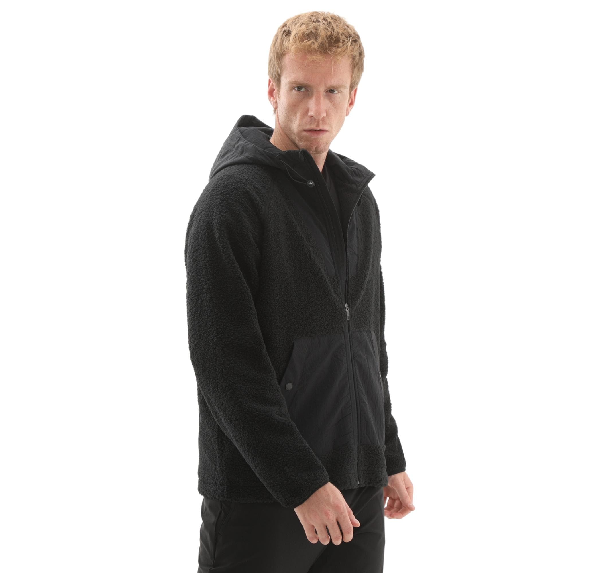 Skechers Skechers M Comfort Hoodie Sherpa Jacket Erkek Ceket Siyah - 2